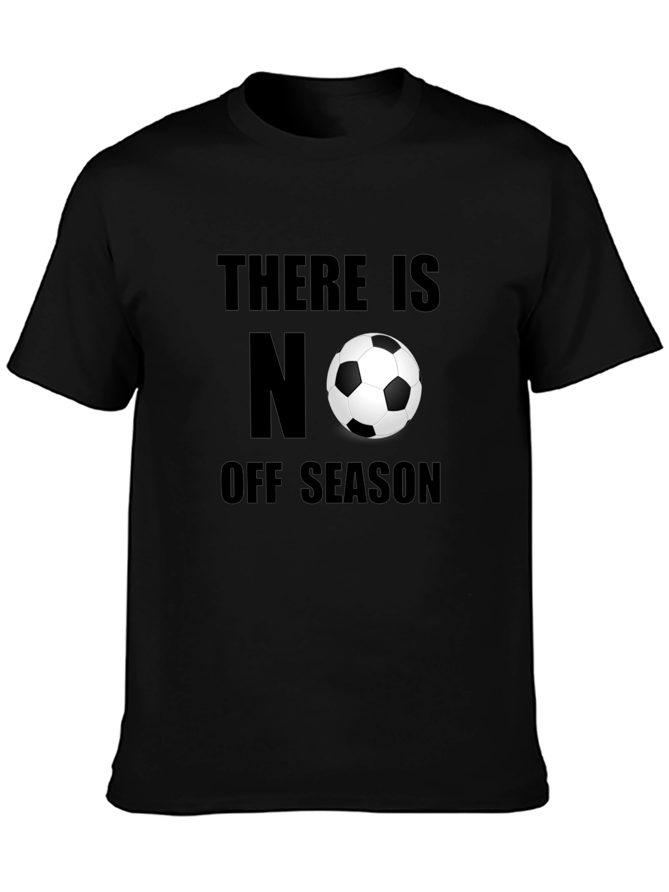 Soccer T-Shirt: No Off Season Black Tee