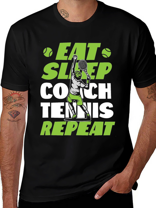 Eat Sleep Coach Tennis Repeat T-Shirt