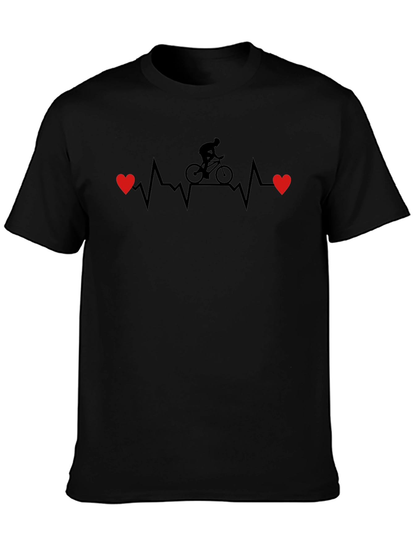 Cycling Heartbeat T-Shirt - Love to Ride!