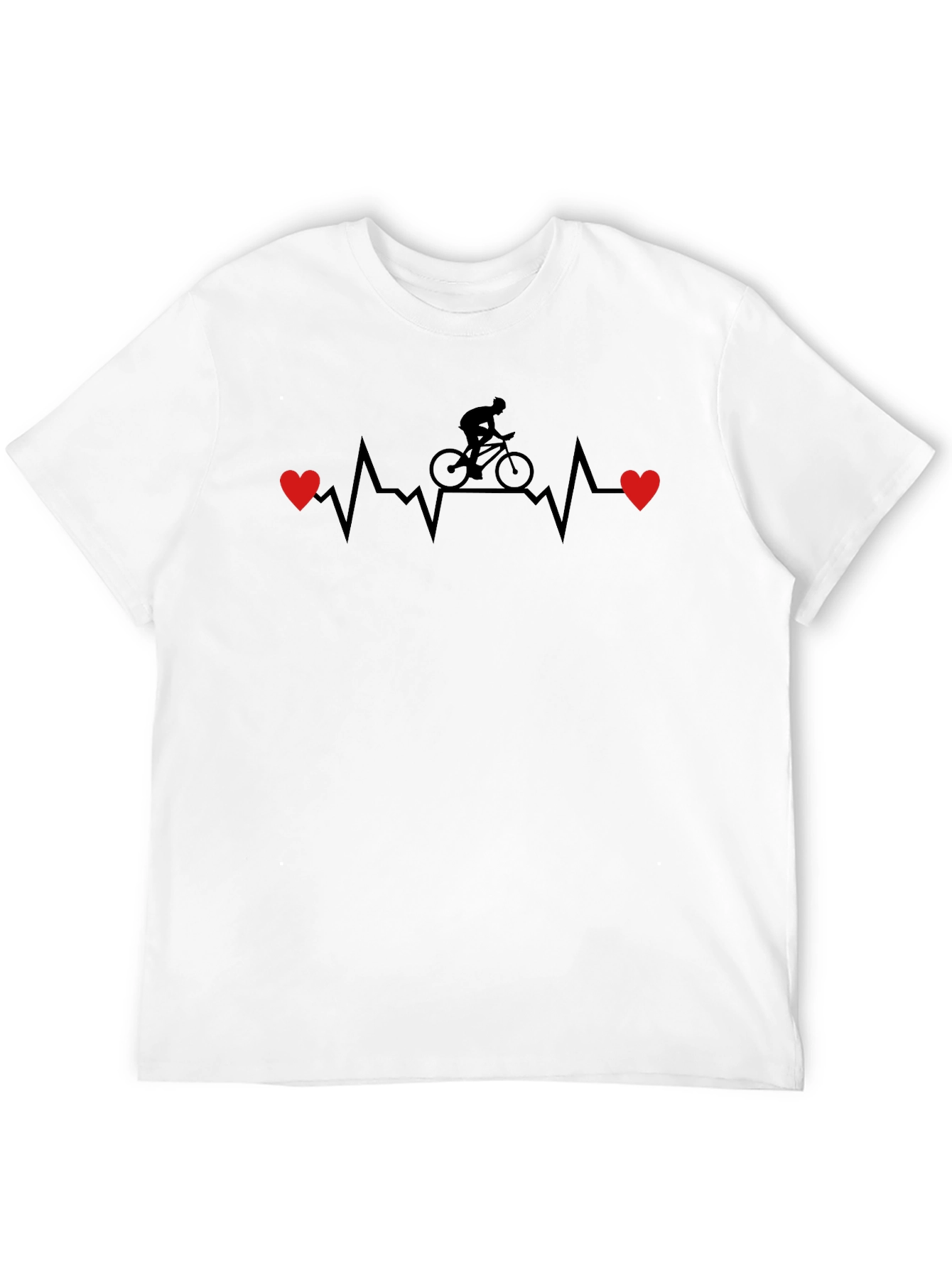 Cycling Heartbeat T-Shirt - Love to Ride!