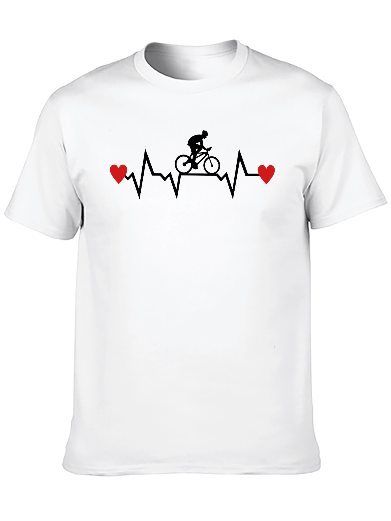 Cycling Heartbeat T-Shirt - Love to Ride!