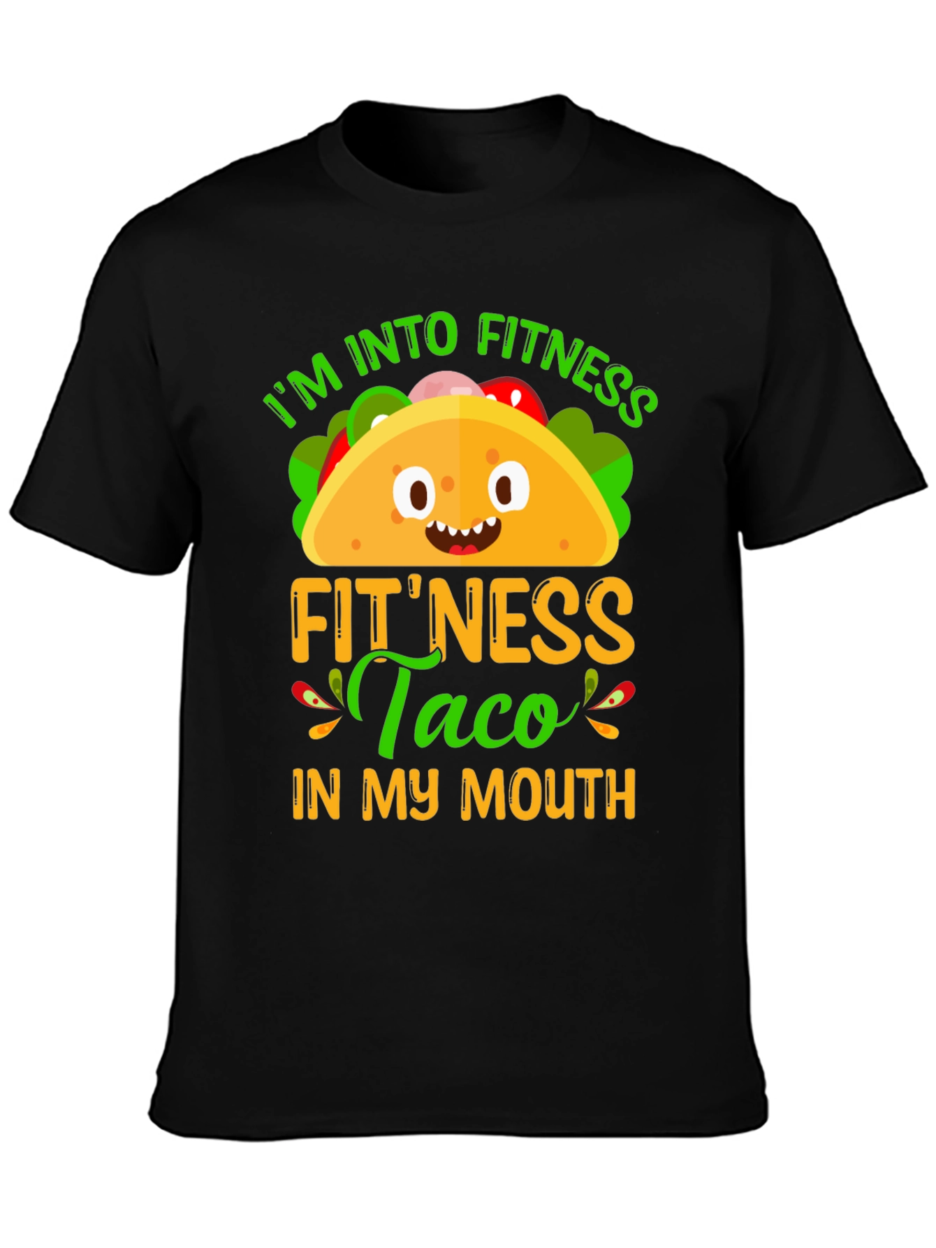 Fitness Taco Graphic T-Shirt - Humorous Foodie Tee