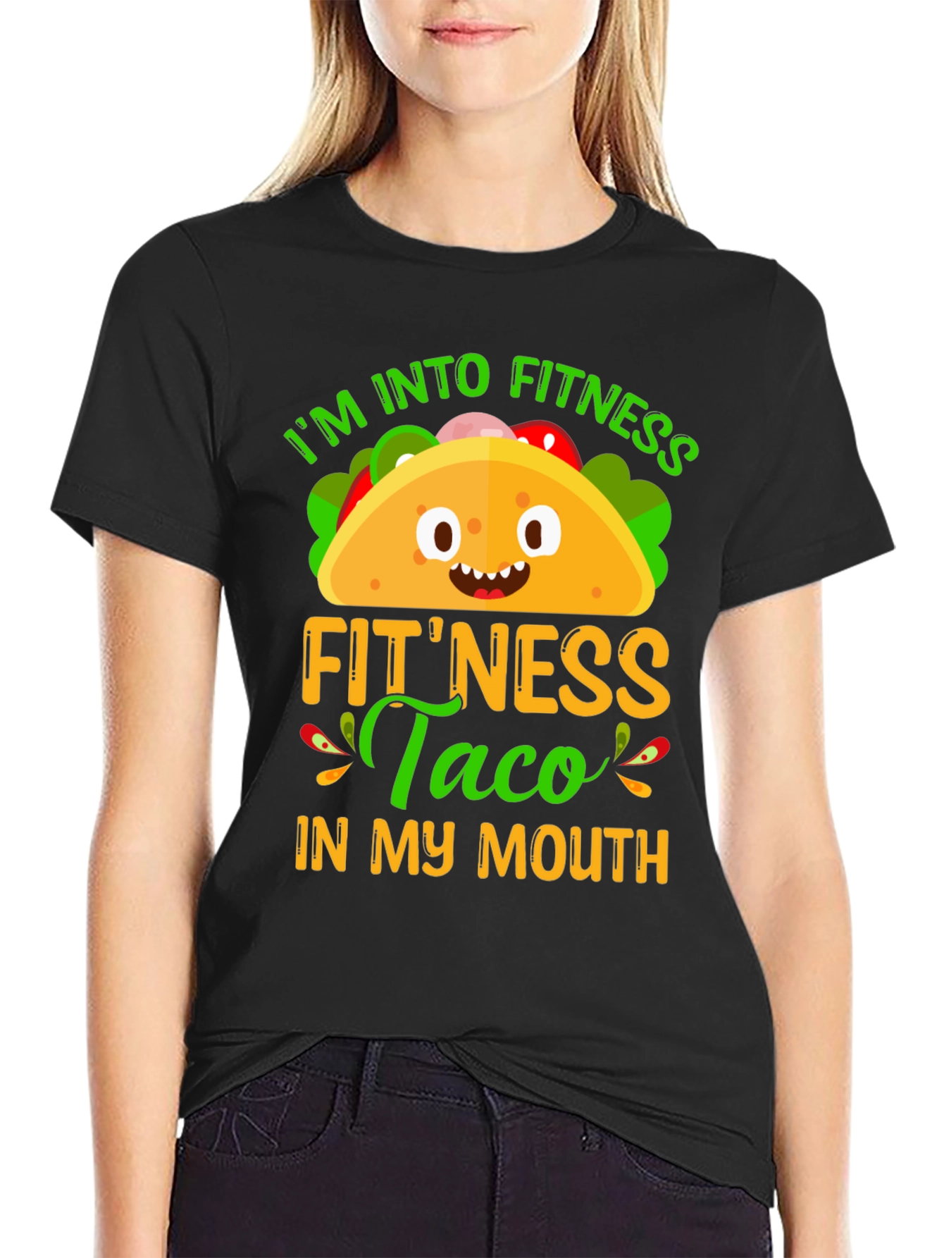 Fitness Taco Graphic T-Shirt - Humorous Foodie Tee