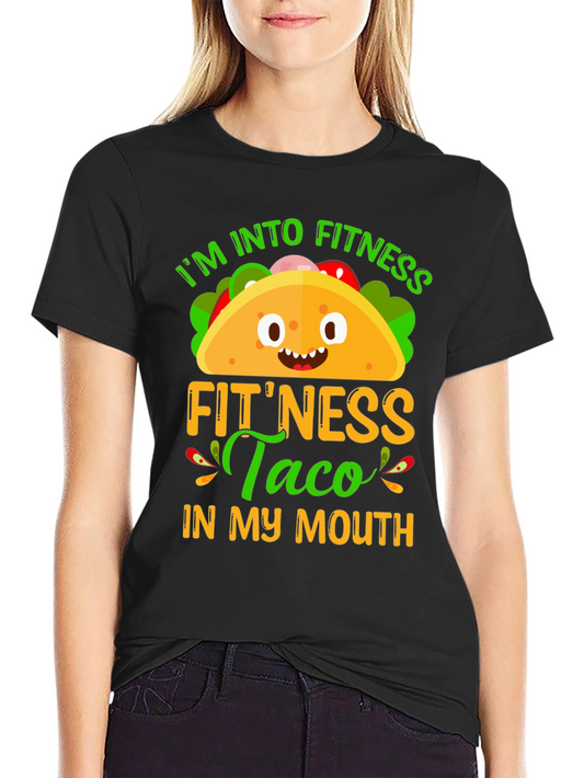Fitness Taco Graphic T-Shirt - Humorous Foodie Tee