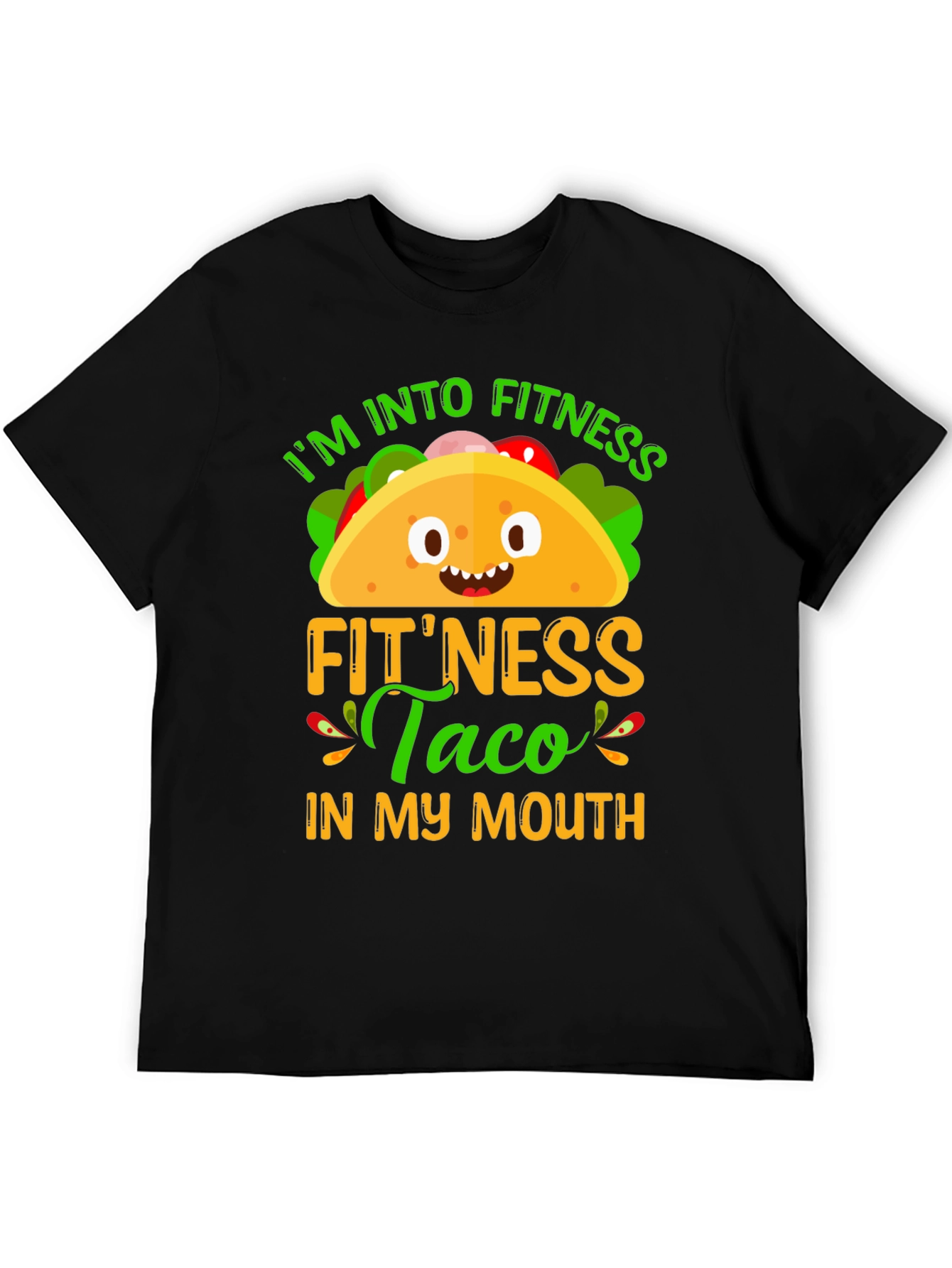 Fitness Taco Graphic T-Shirt - Humorous Foodie Tee