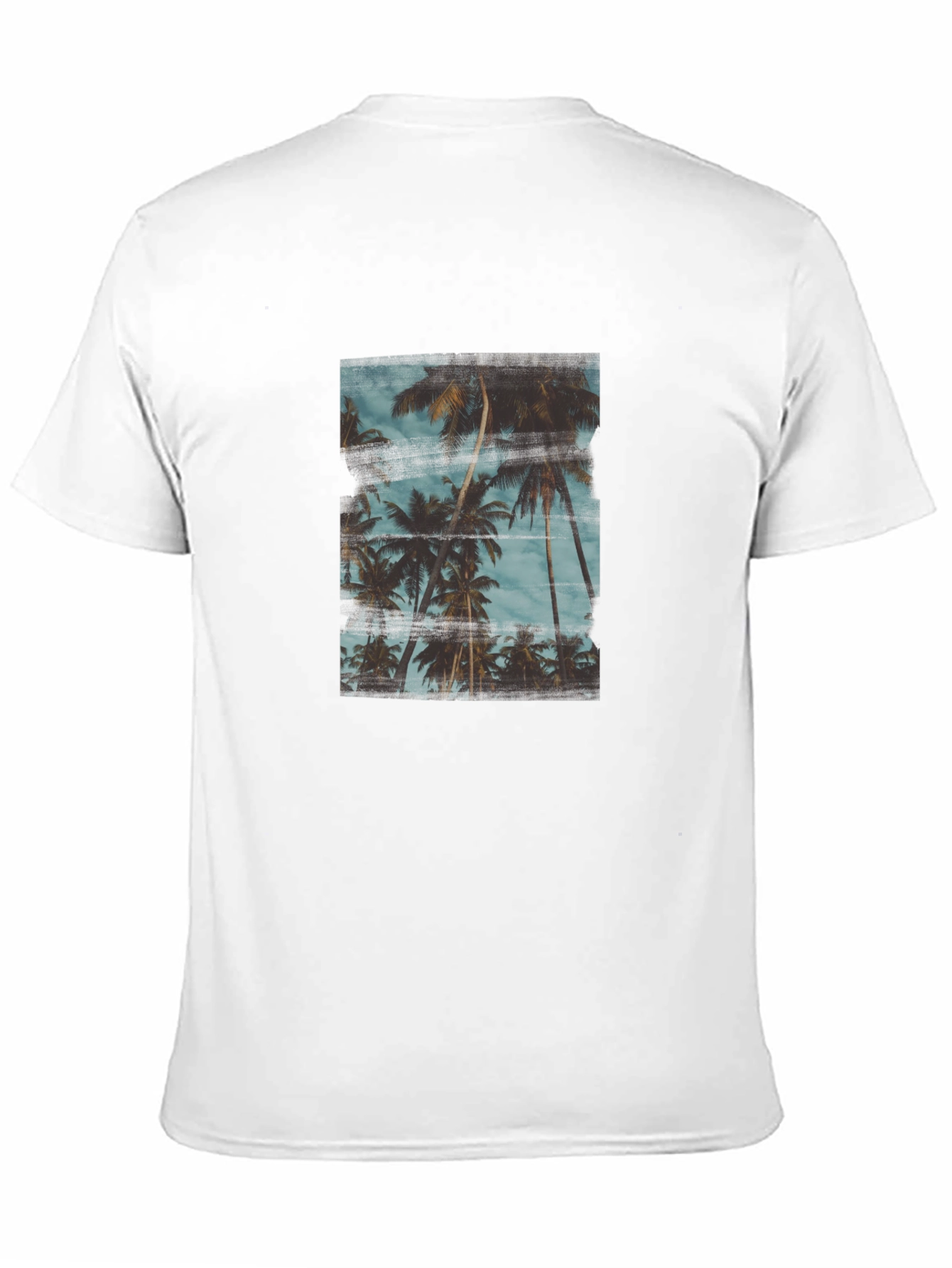 Tropical Palm Tree Graphic Black T-Shirt