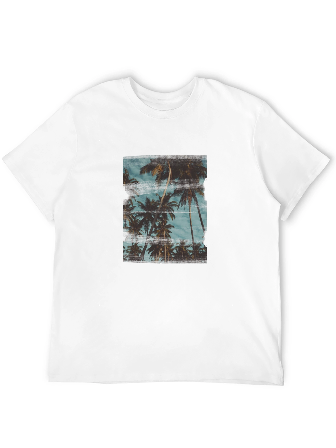 Tropical Palm Tree Graphic Black T-Shirt