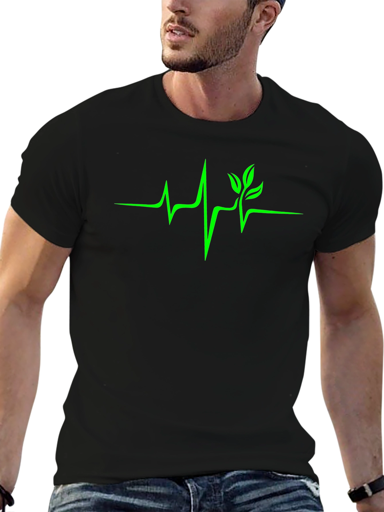 Natures Pulse Mens Black Graphic Tee