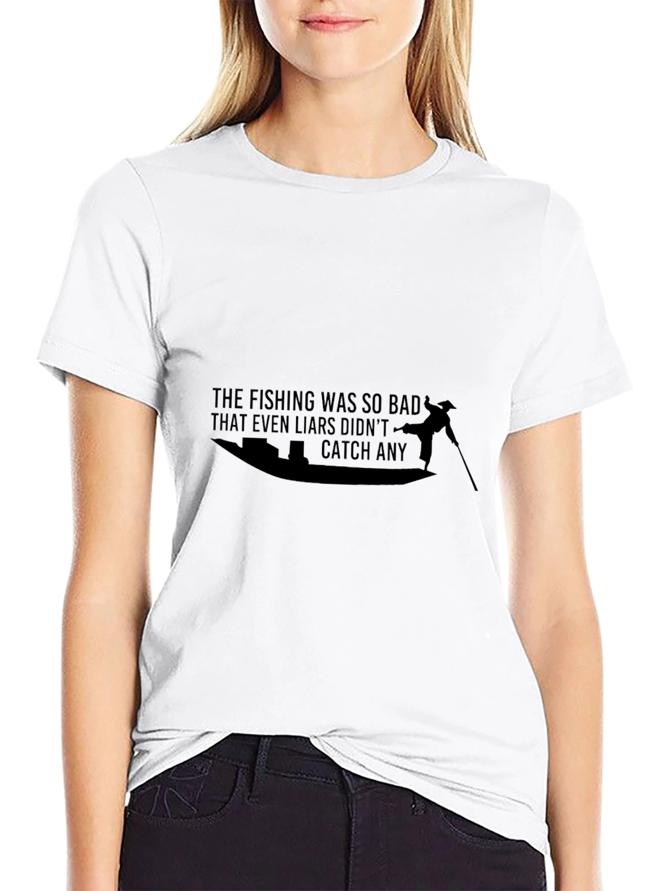 Funny Fishing T-Shirt - Even Liars Catch Nothing!