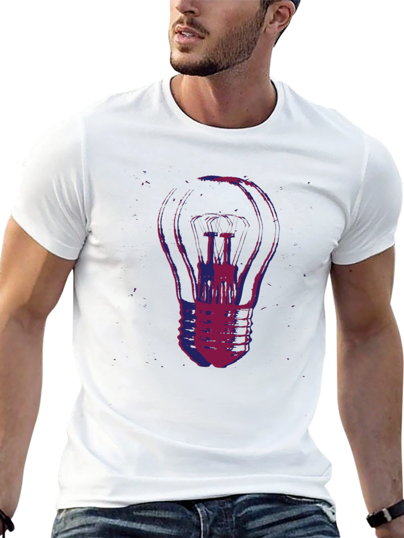 Light Bulb Graphic Tee - Unique Design