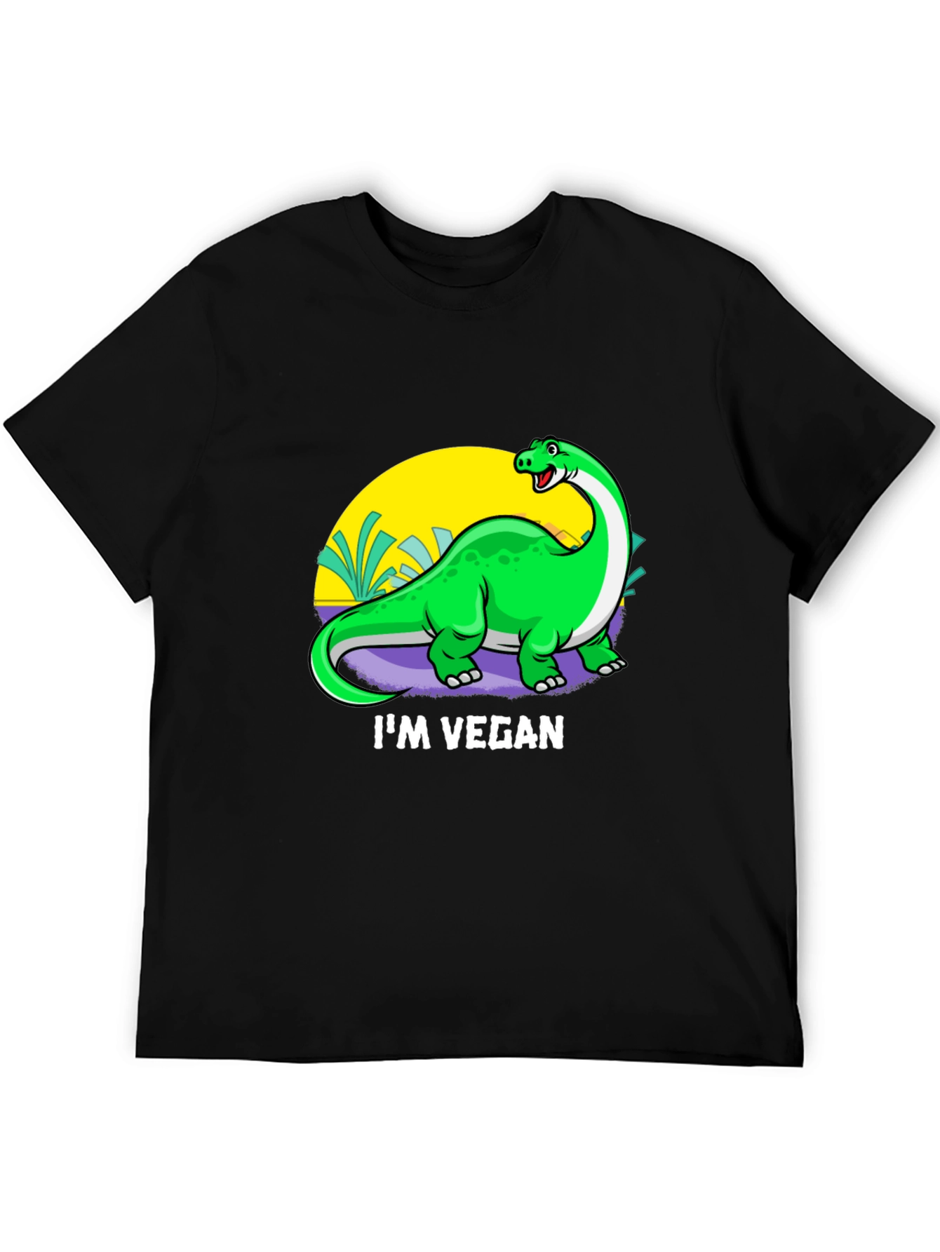Vegan Dinosaur Graphic T-Shirt - Unisex Crew Neck