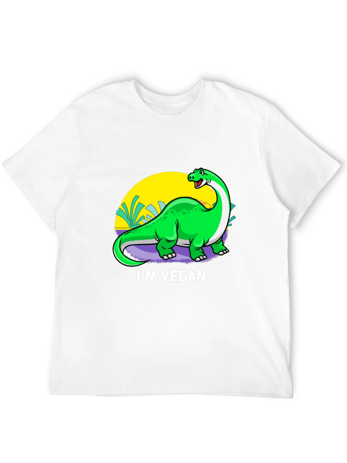 Vegan Dinosaur Graphic T-Shirt - Unisex Crew Neck