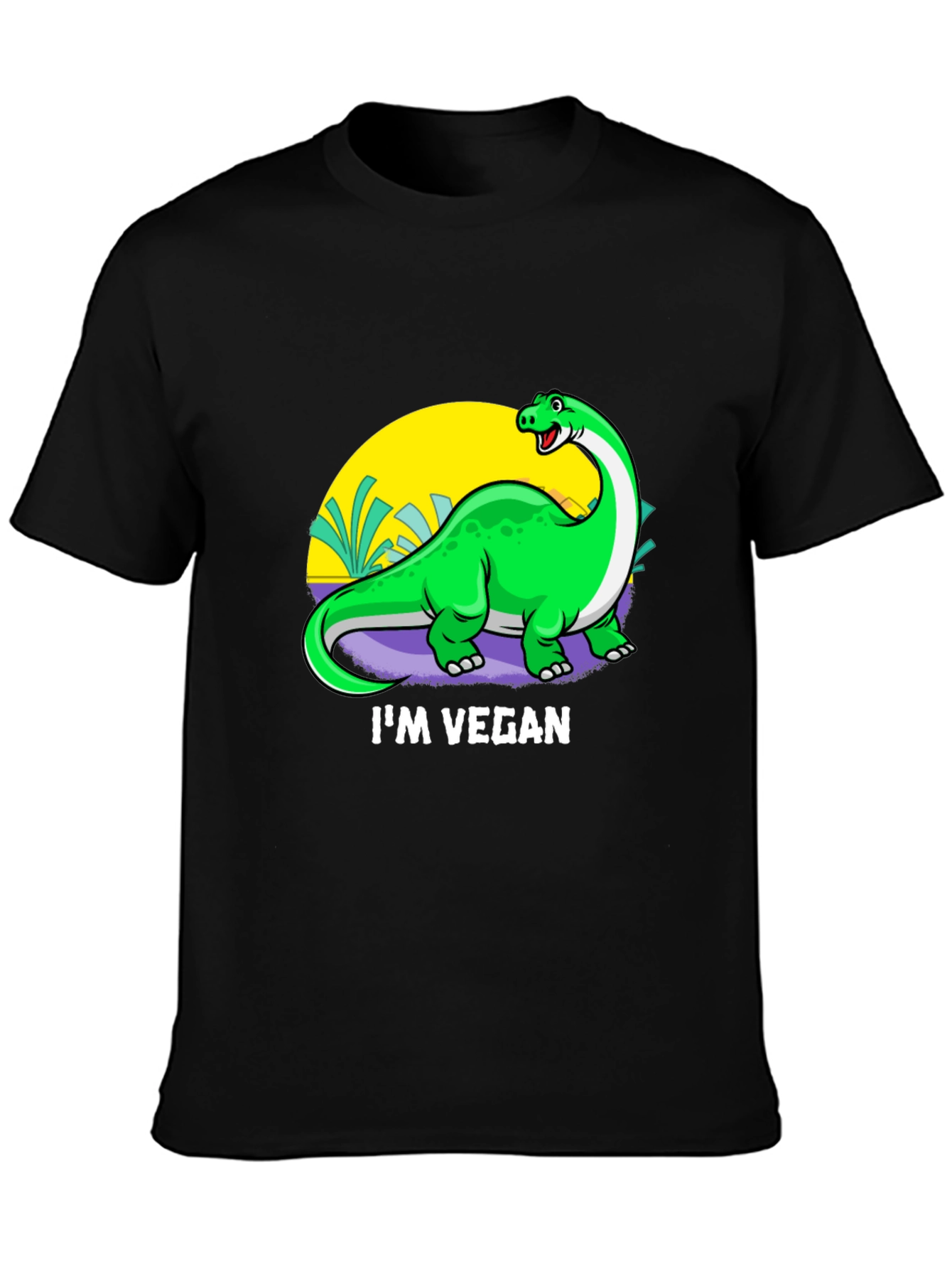 Vegan Dinosaur Graphic T-Shirt - Unisex Crew Neck