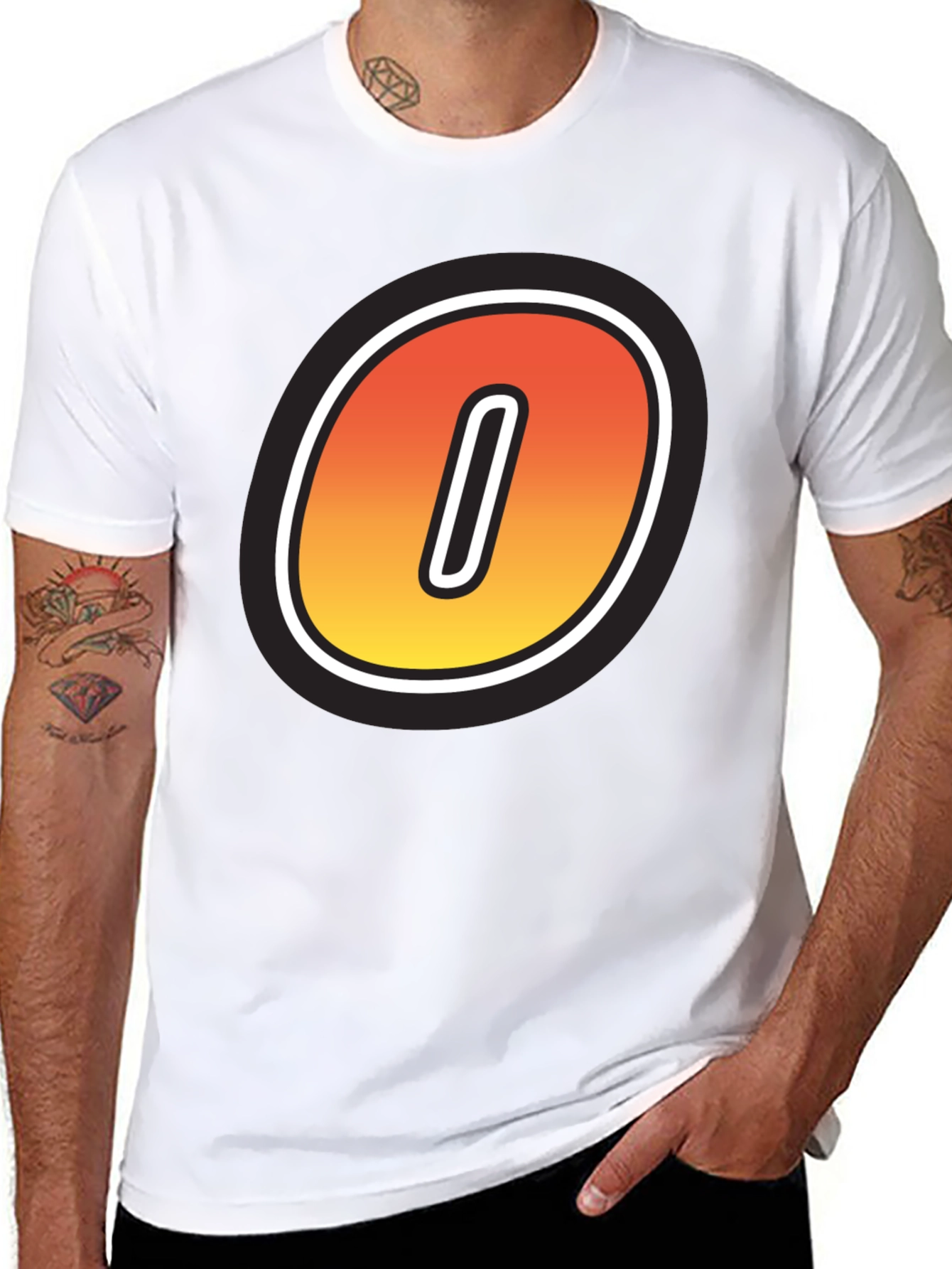 Fiery O Graphic Tee - Bold Statement Shirt