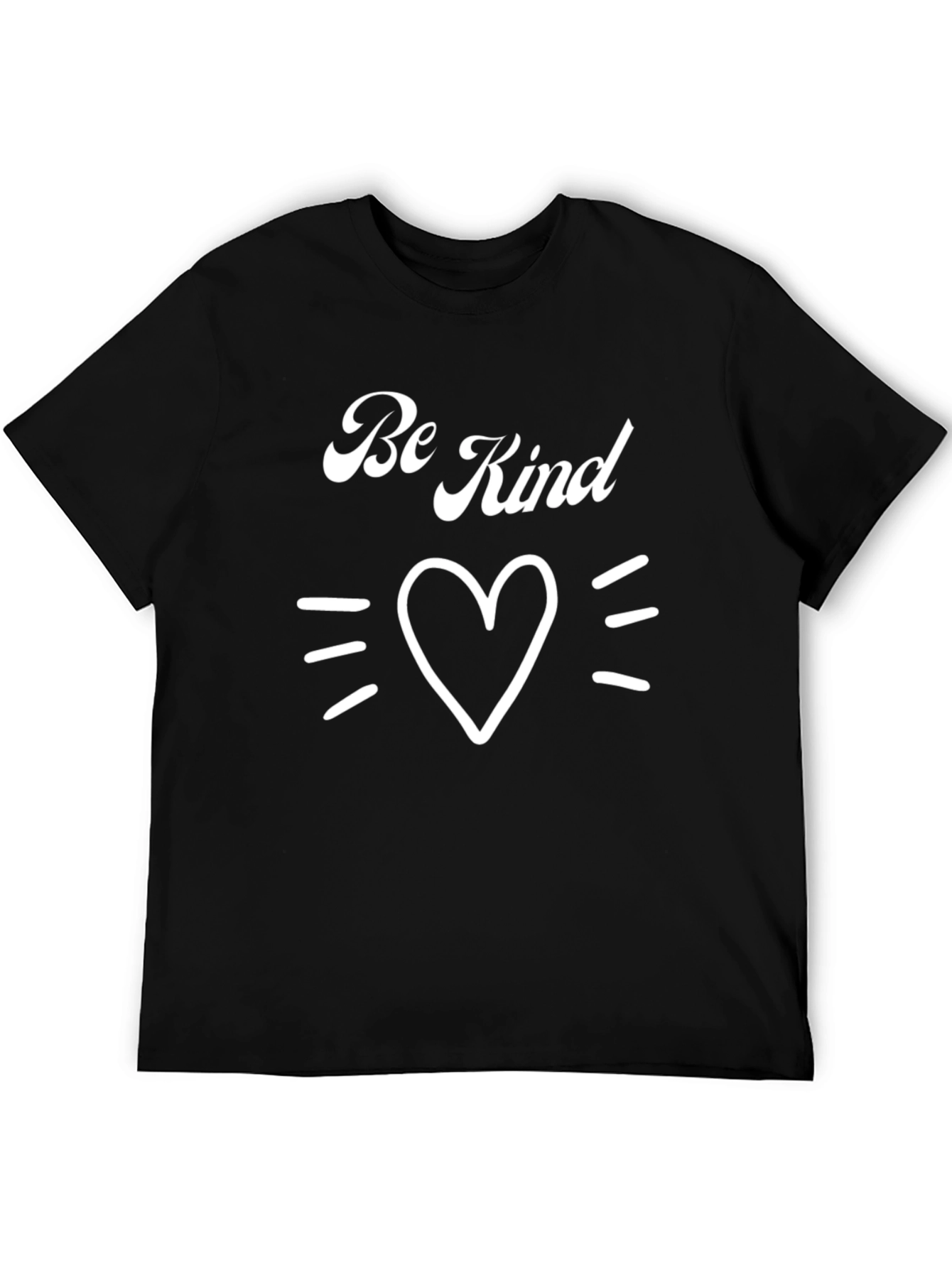 Be Kind Heart Graphic Tee - Black