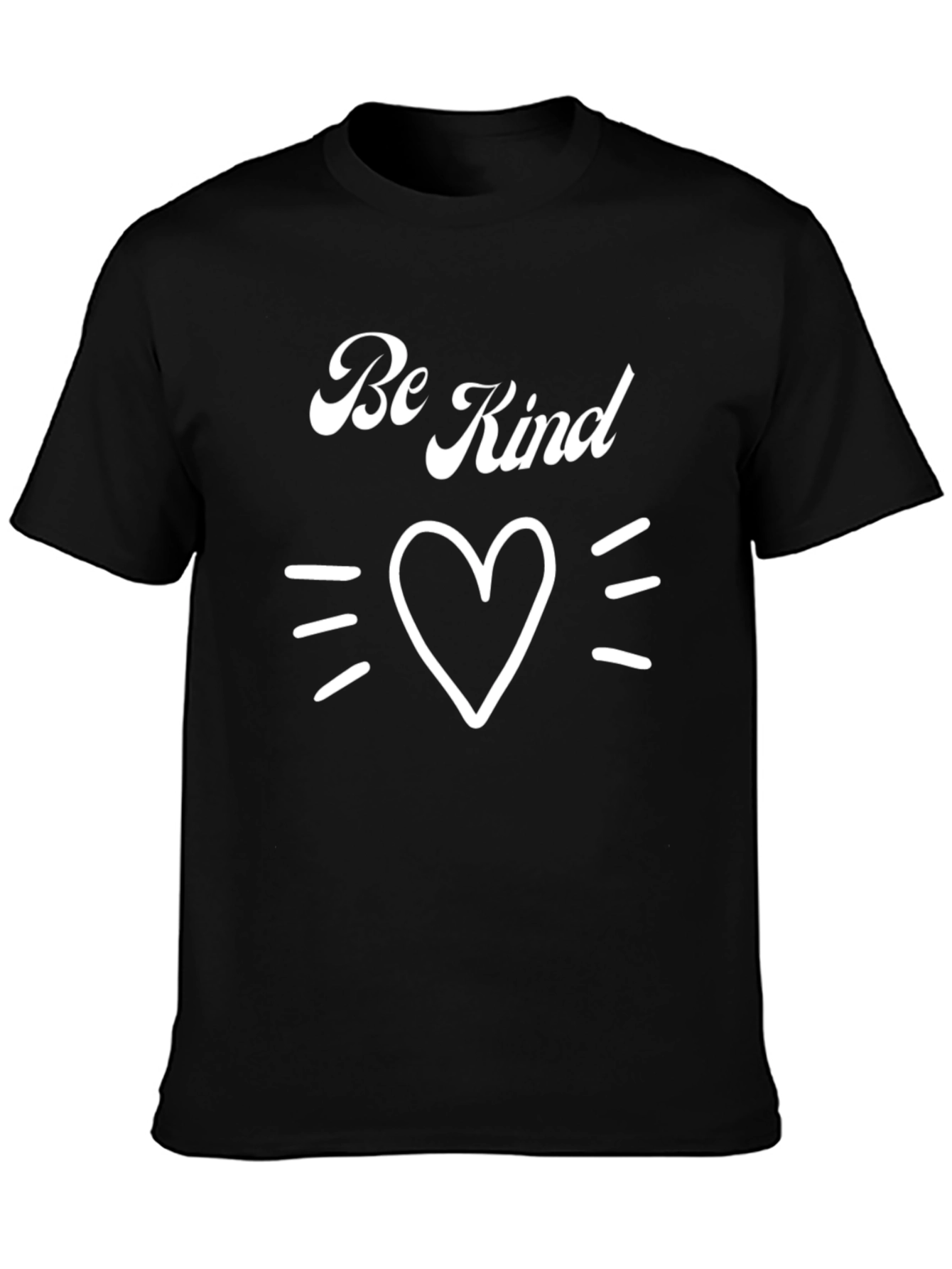 Be Kind Heart Graphic Tee - Black