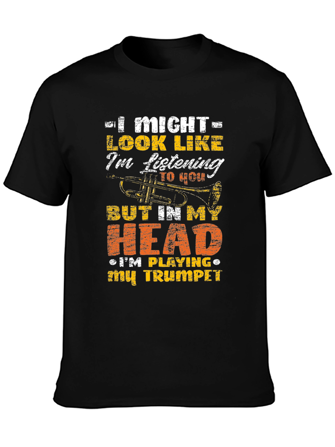 Trumpet Player Graphic Tee - Musical Humor T-Shirt
