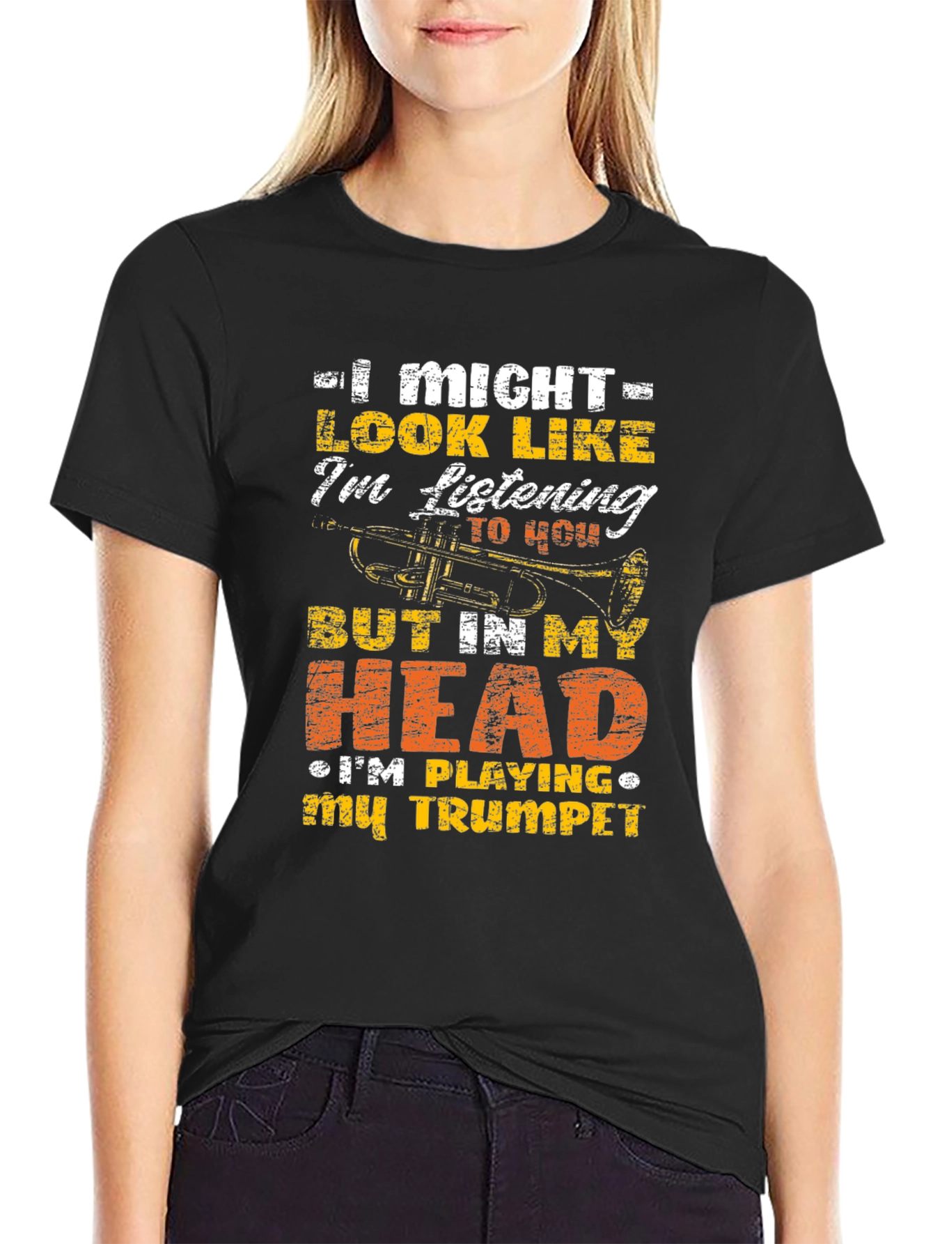 Trumpet Player Graphic Tee - Musical Humor T-Shirt