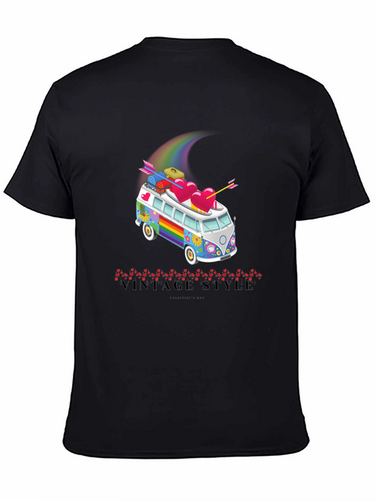 Vintage Style Bus Tee - Valentines Day Design