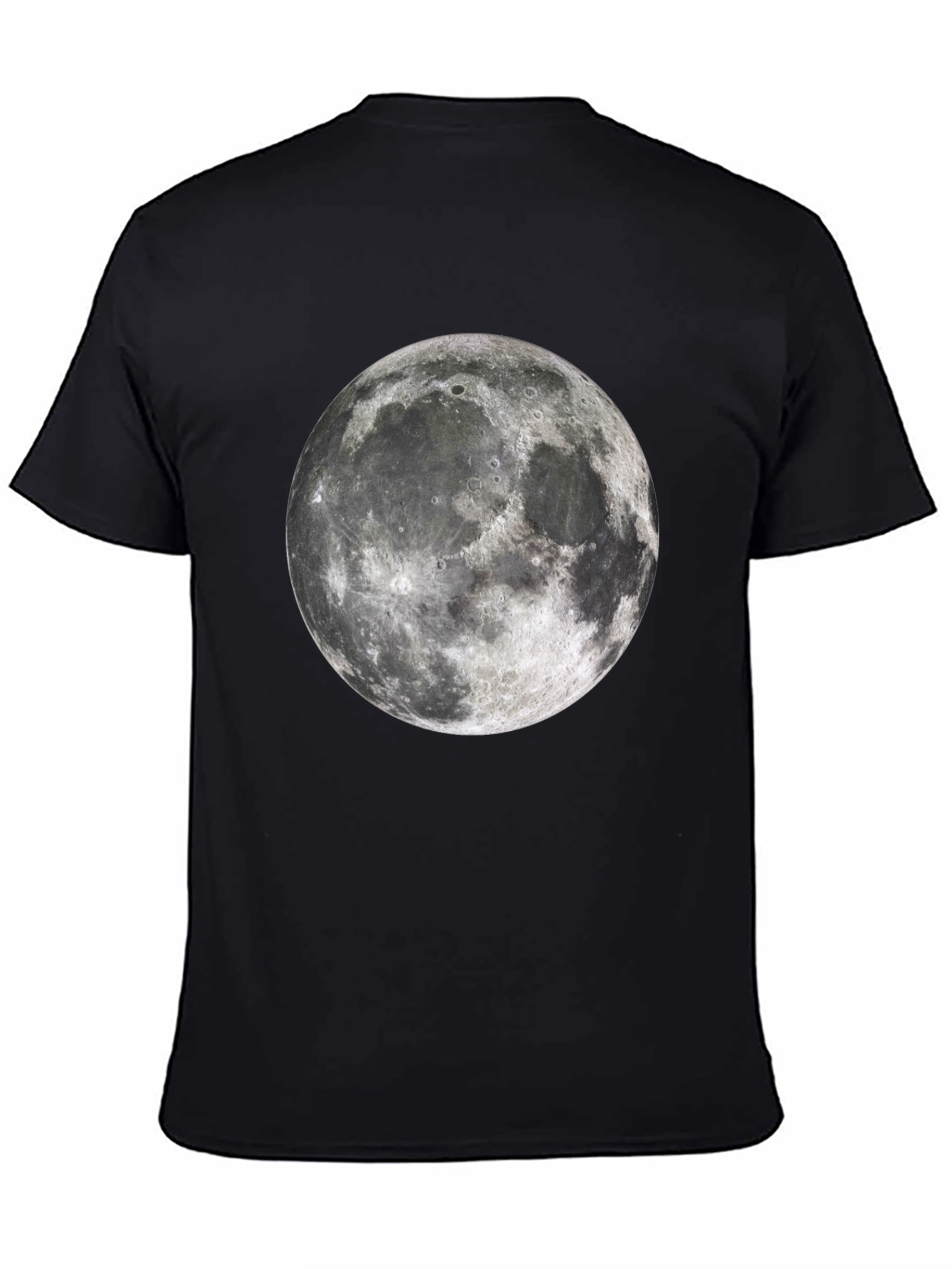 Moon Graphic T-Shirt - Black Cotton Lunar Tee
