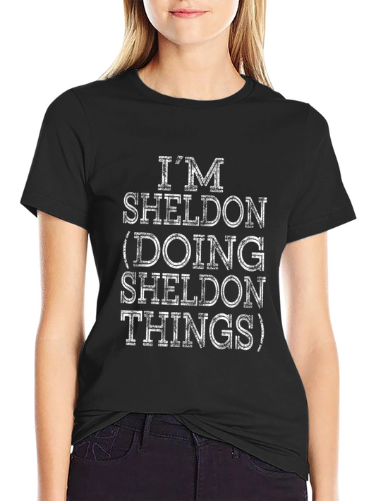 Im Sheldon Doing Sheldon Things Black T-Shirt