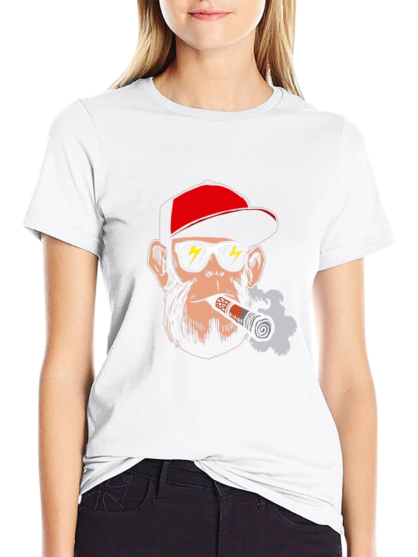 Cool Ape T-Shirt - Cigar Smoking Monkey Graphic Tee