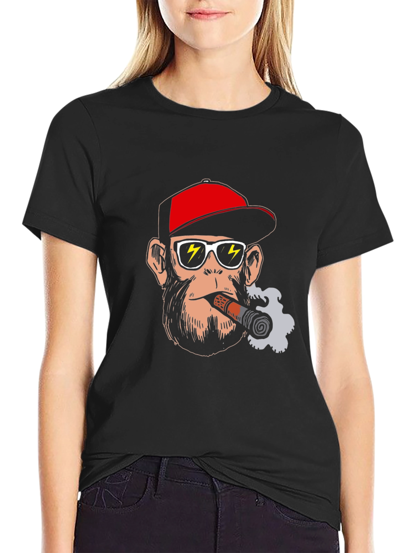 Cool Ape T-Shirt - Cigar Smoking Monkey Graphic Tee