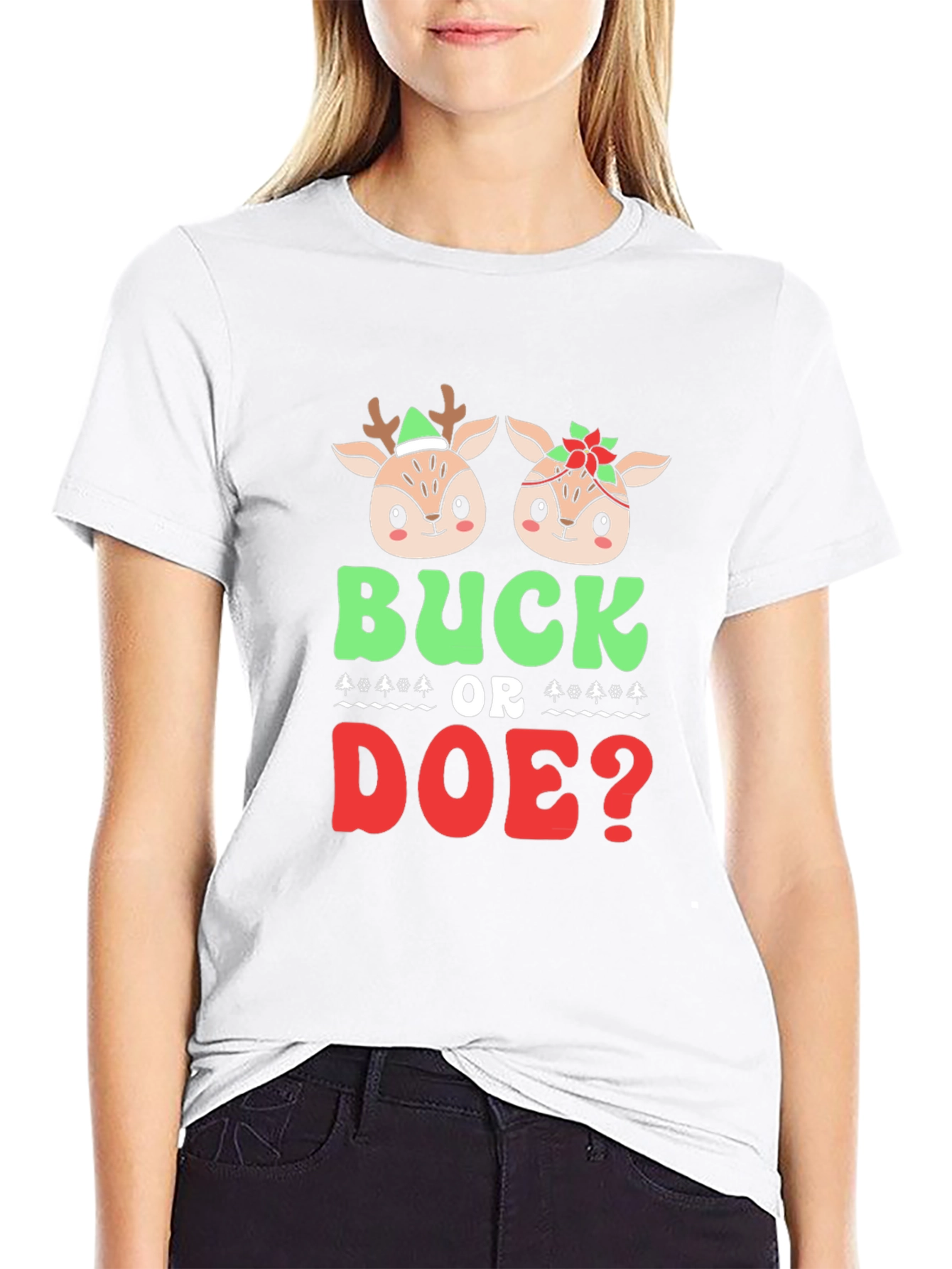 Buck or Doe? Christmas Graphic Tee