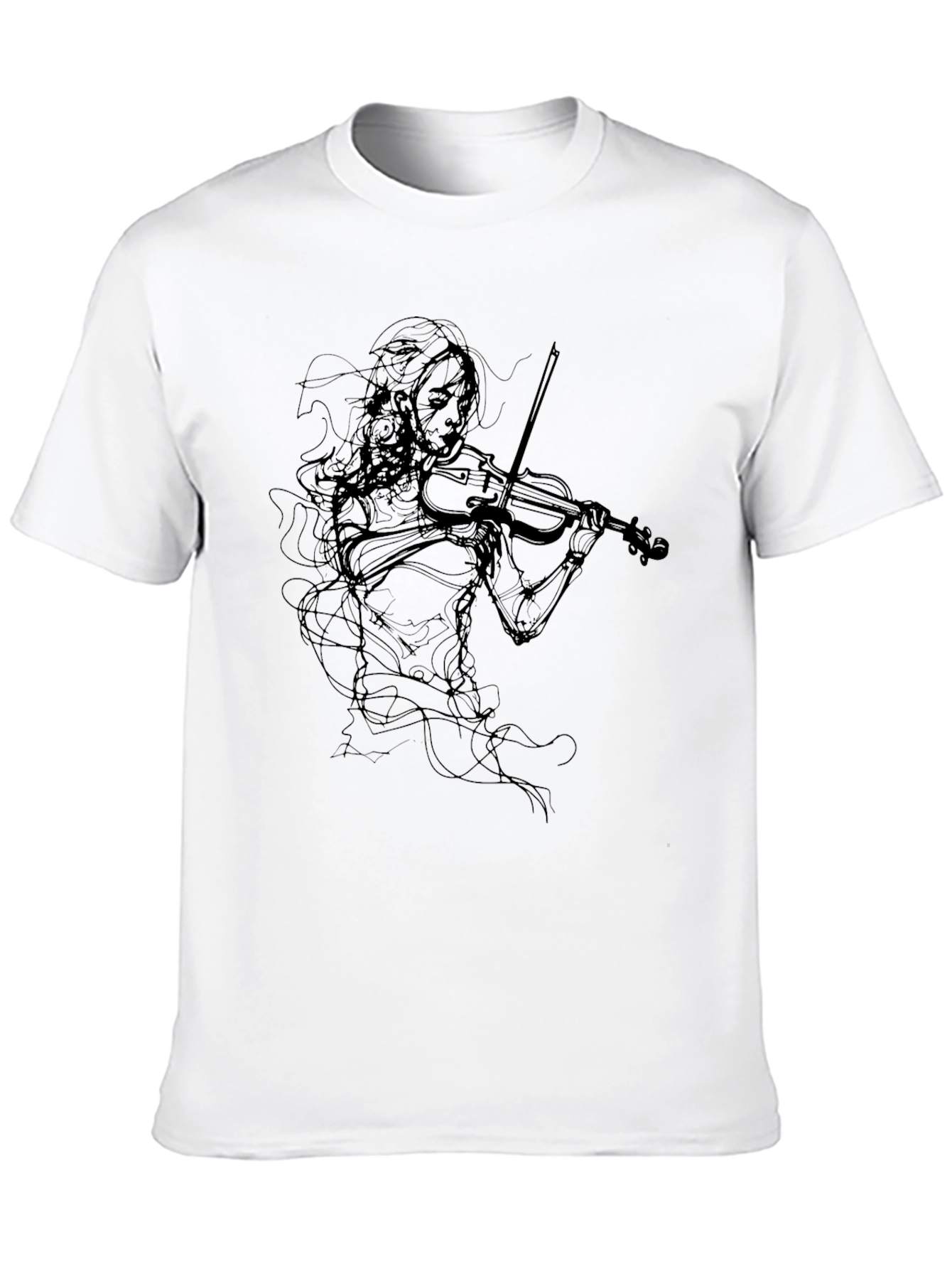 Violinist Graphic Tee - Stylish Black T-Shirt