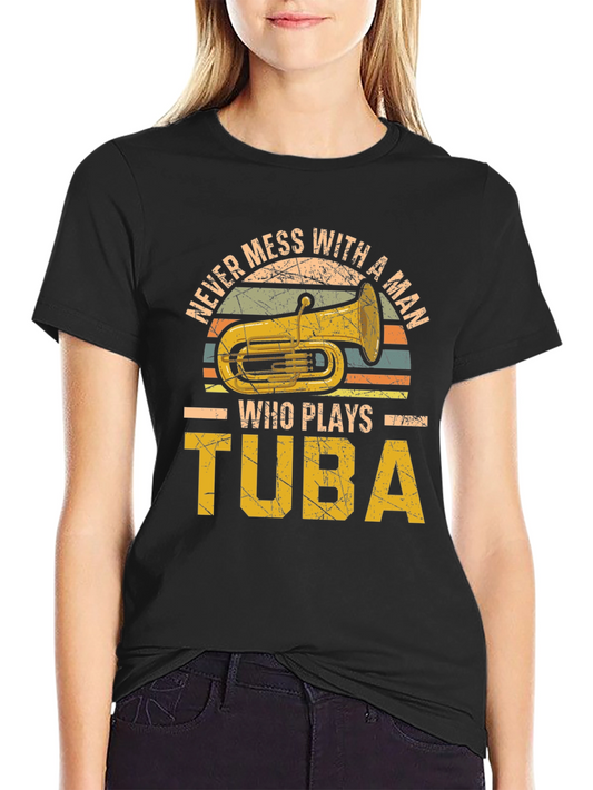 Tuba Player Graphic Tee - Musician T-Shirt