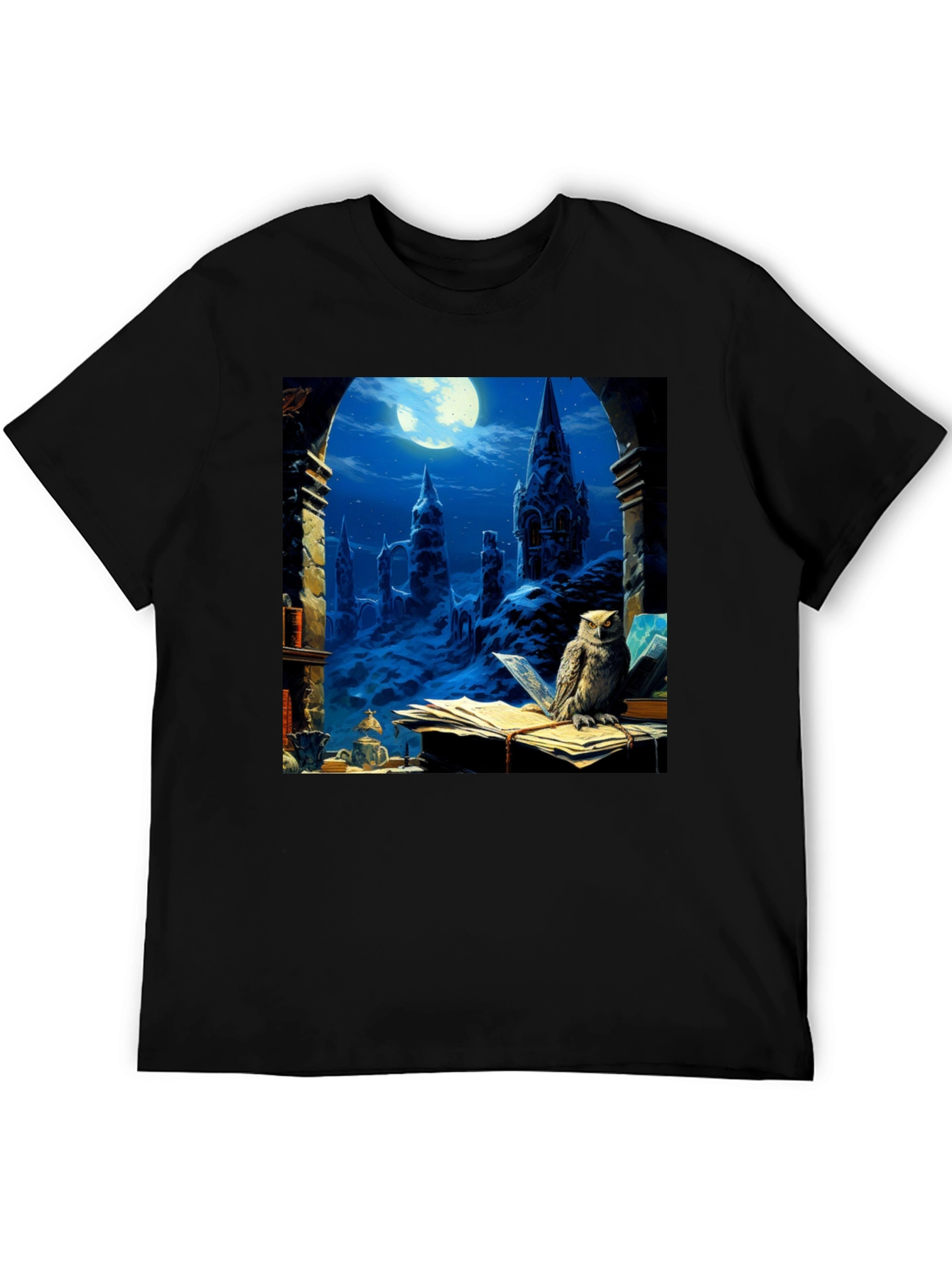 Owl and Hogwarts Castle T-Shirt