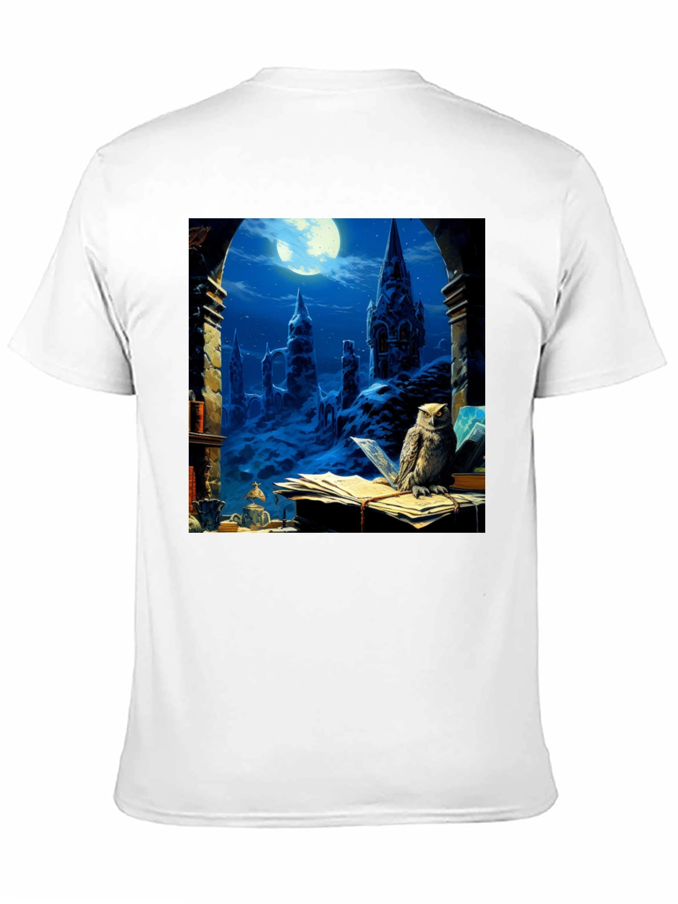 Owl and Hogwarts Castle T-Shirt