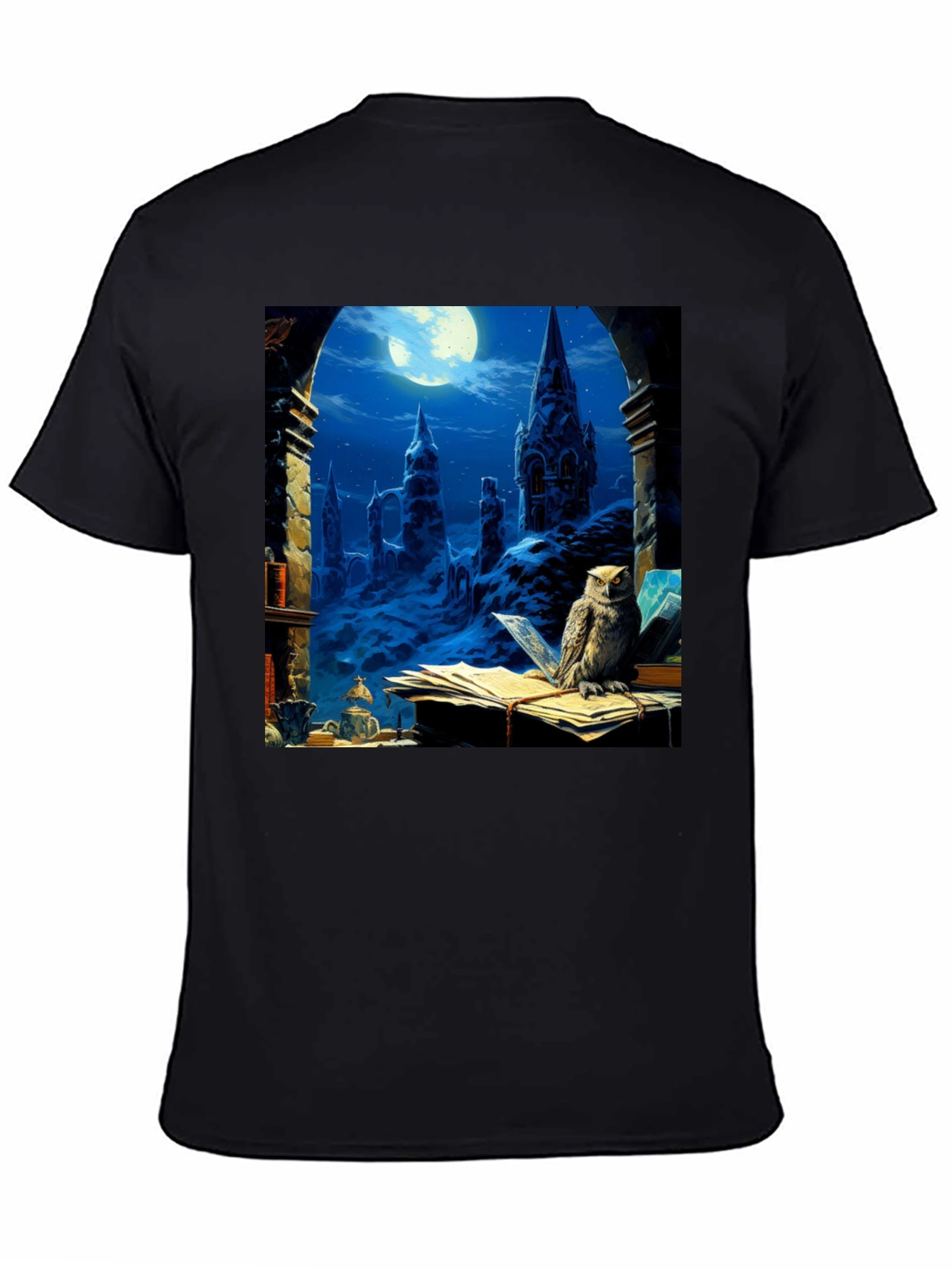 Owl and Hogwarts Castle T-Shirt