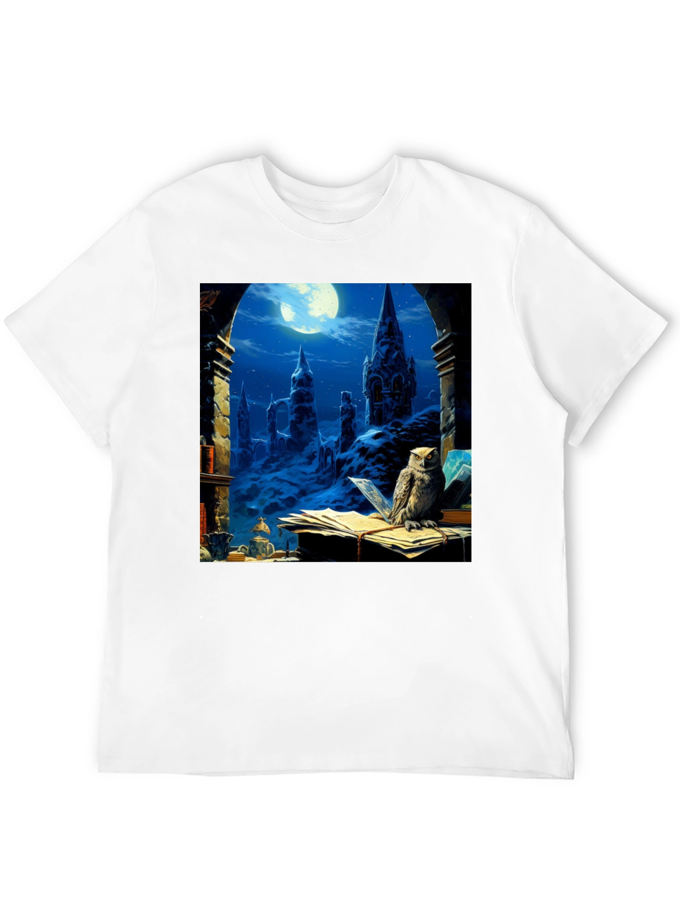 Owl and Hogwarts Castle T-Shirt
