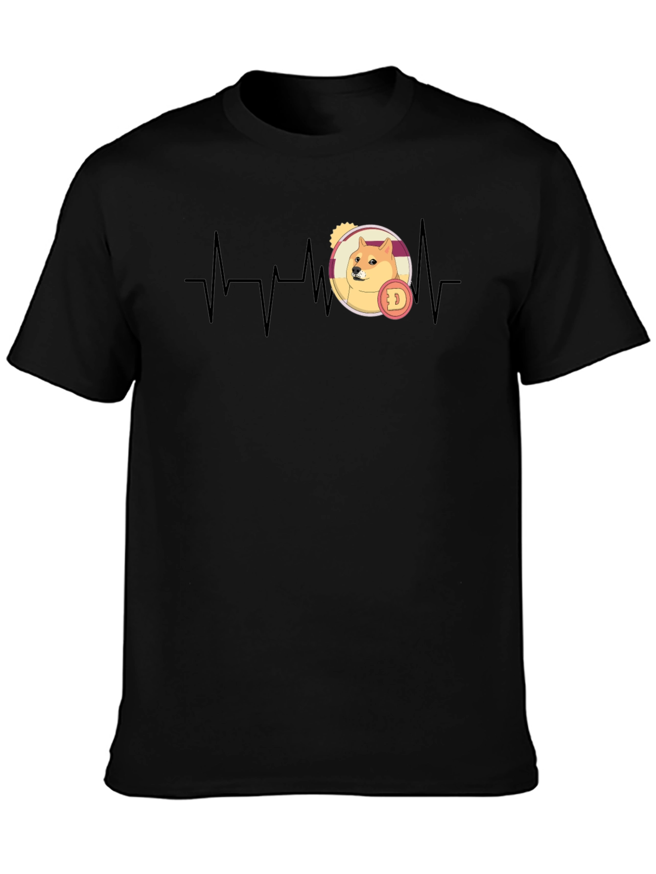 Doge Heartbeat T-Shirt Crypto HODL Tee