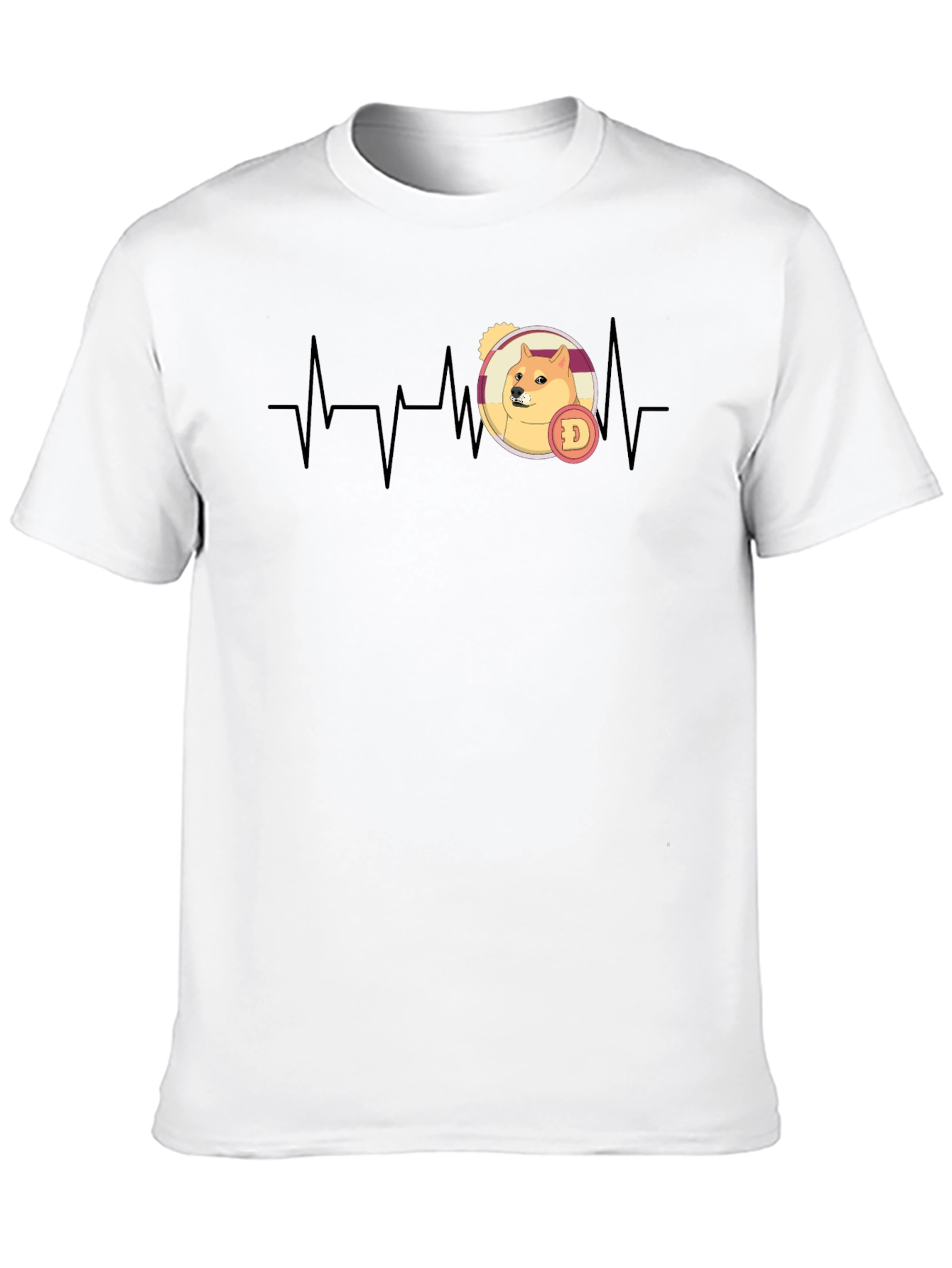 Doge Heartbeat T-Shirt Crypto HODL Tee