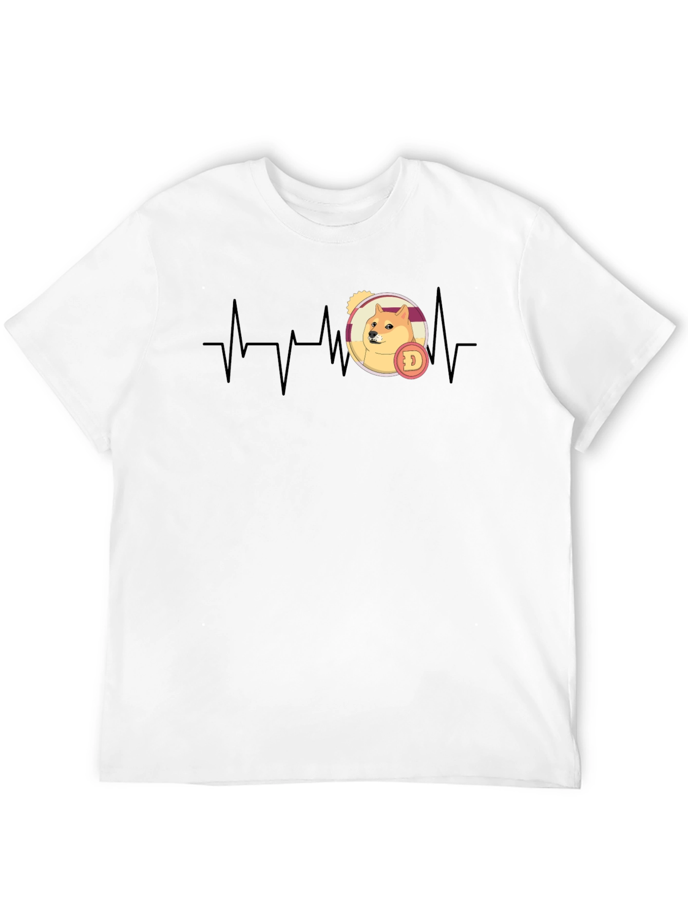 Doge Heartbeat T-Shirt Crypto HODL Tee