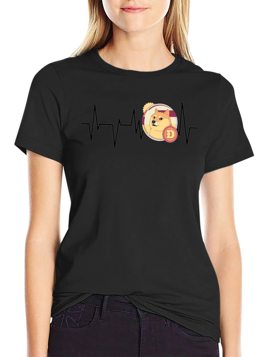Doge Heartbeat T-Shirt Crypto HODL Tee