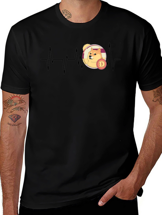 Doge Heartbeat T-Shirt Crypto HODL Tee