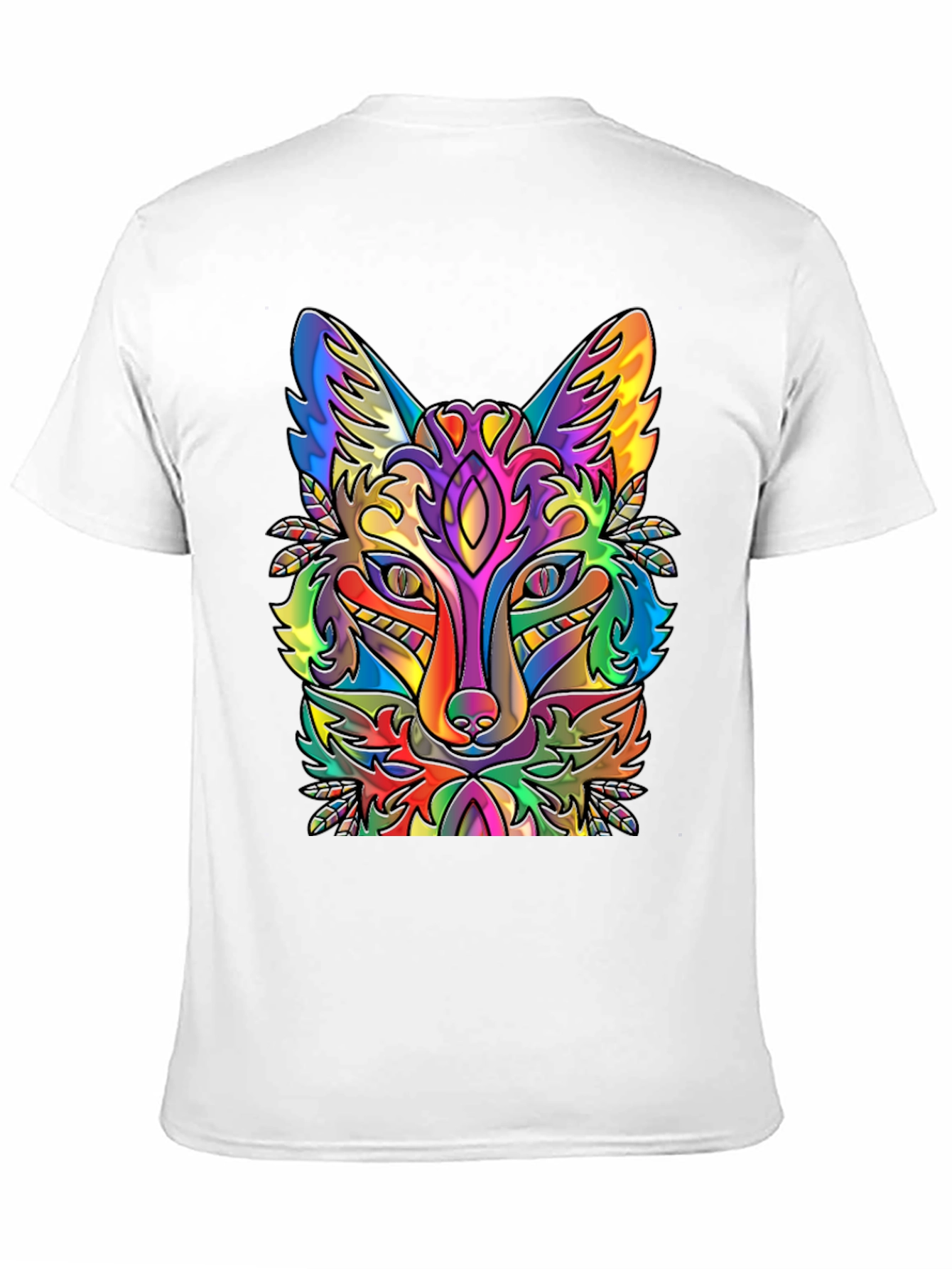 Psychedelic Fox Graphic T-Shirt - Vibrant Animal Tee