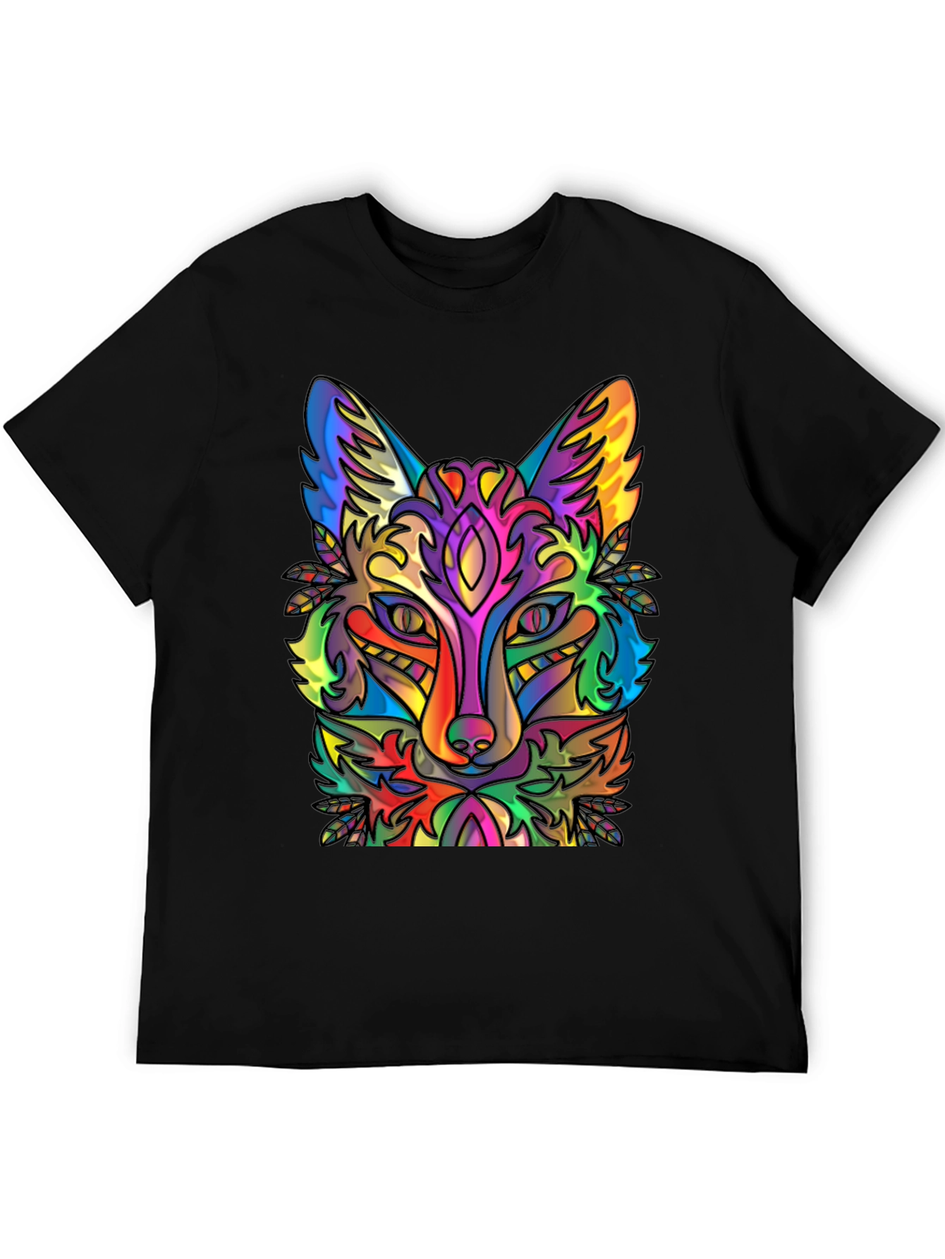Psychedelic Fox Graphic T-Shirt - Vibrant Animal Tee