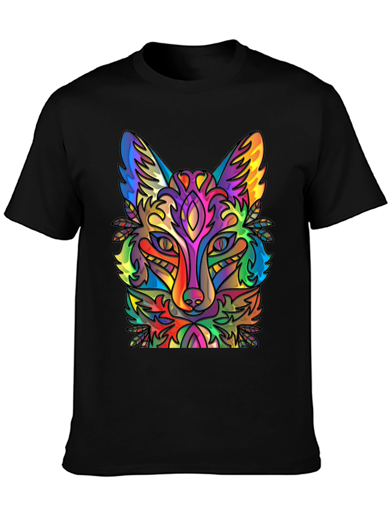 Psychedelic Fox Graphic T-Shirt - Vibrant Animal Tee