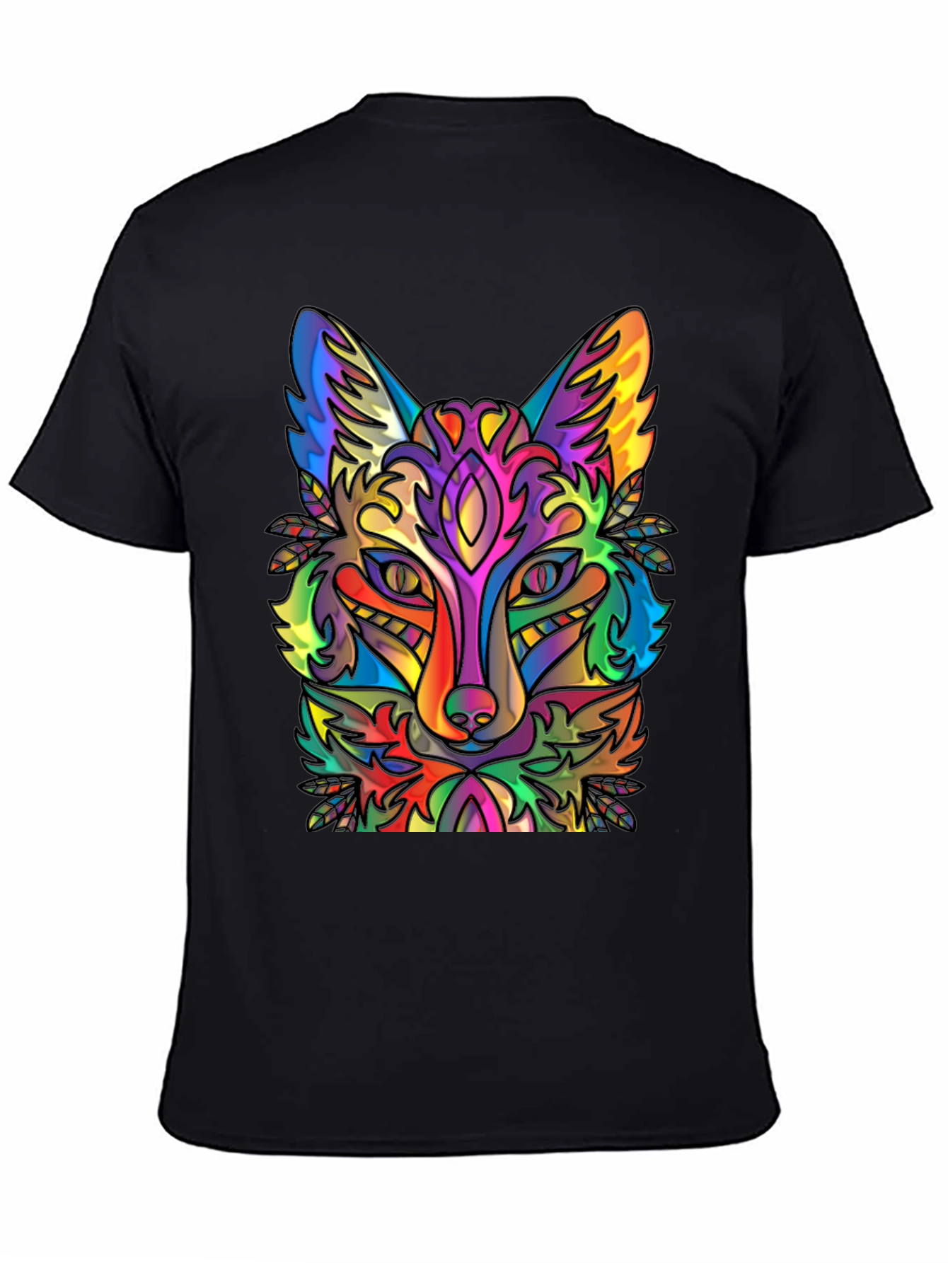 Psychedelic Fox Graphic T-Shirt - Vibrant Animal Tee