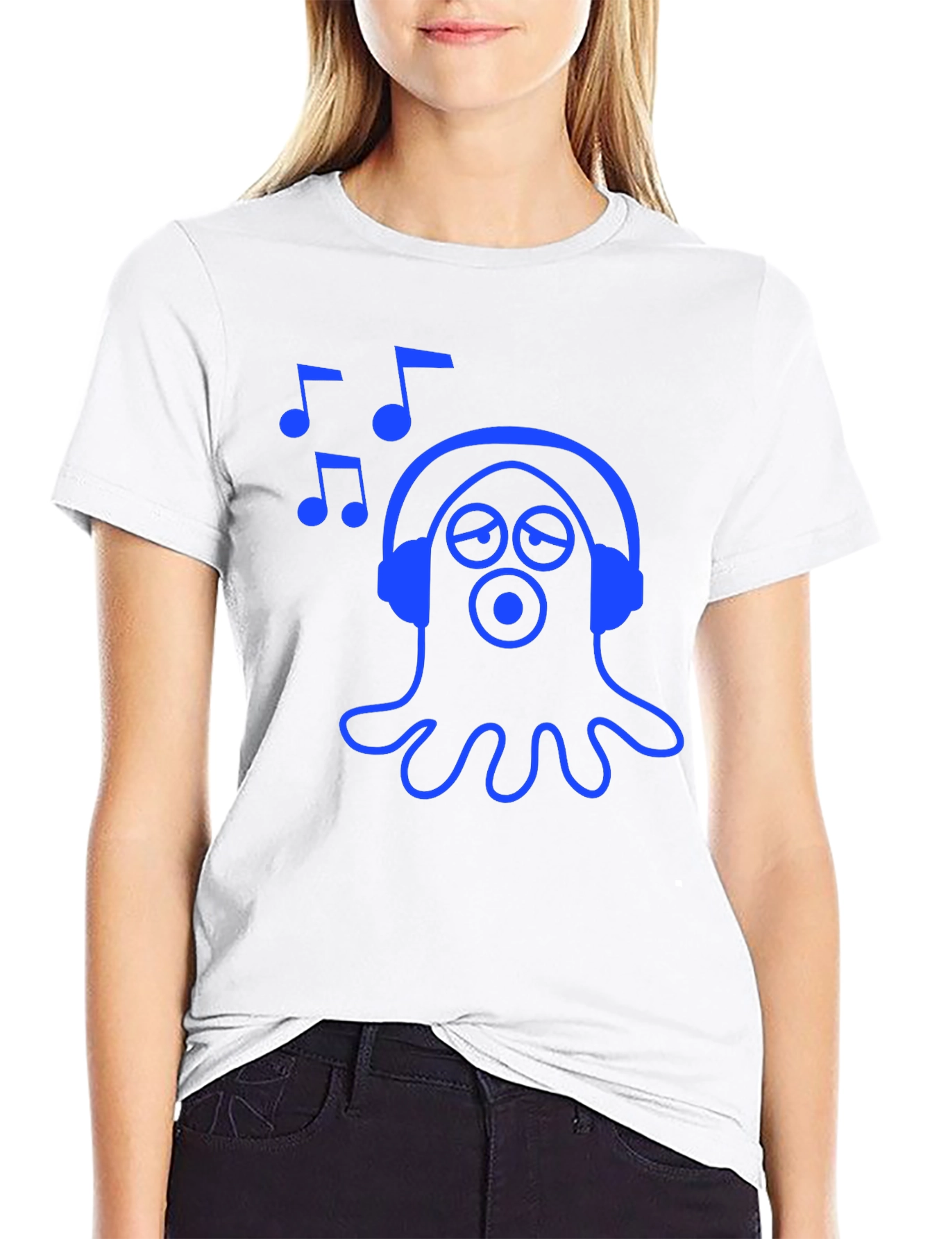 Cool Octopus DJ Graphic Tee - Black Cotton T-Shirt