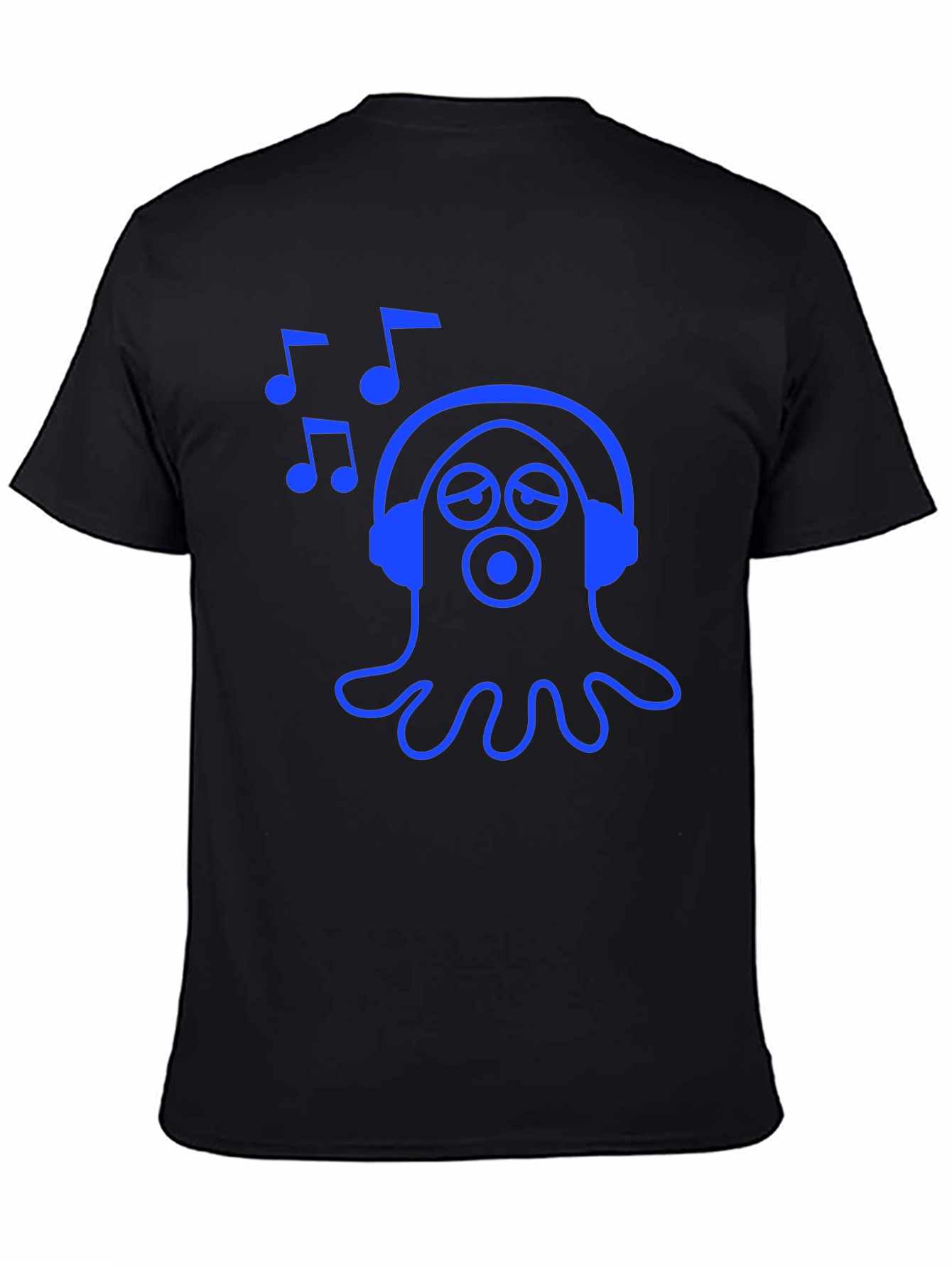 Cool Octopus DJ Graphic Tee - Black Cotton T-Shirt