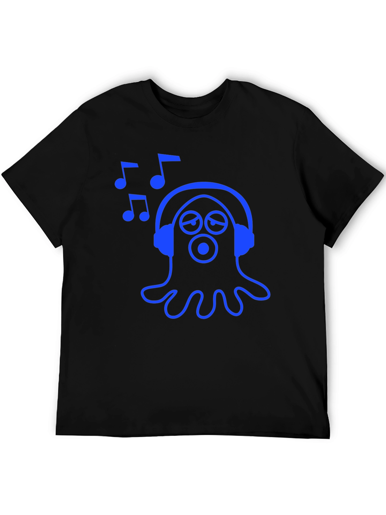 Cool Octopus DJ Graphic Tee - Black Cotton T-Shirt