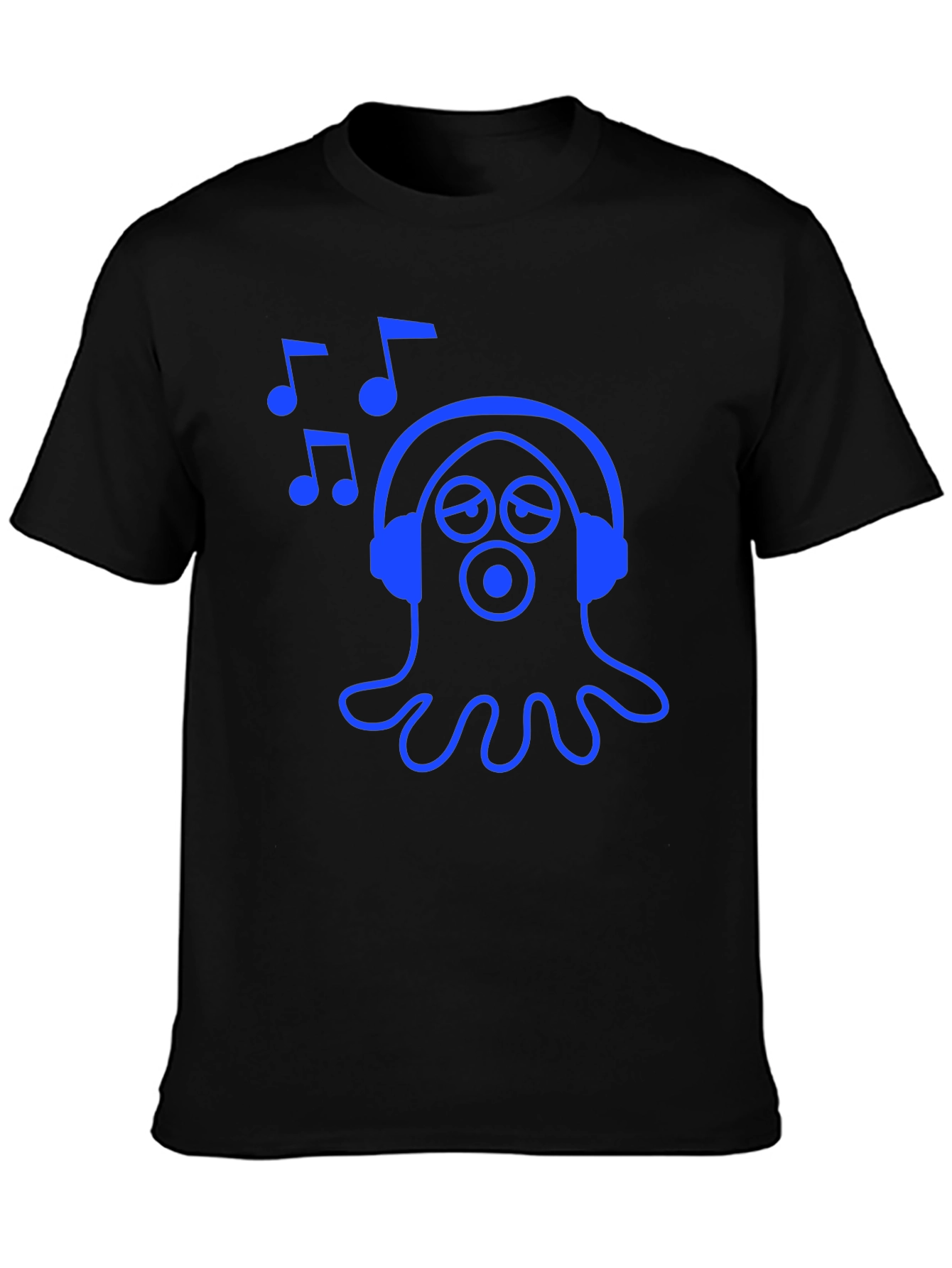 Cool Octopus DJ Graphic Tee - Black Cotton T-Shirt