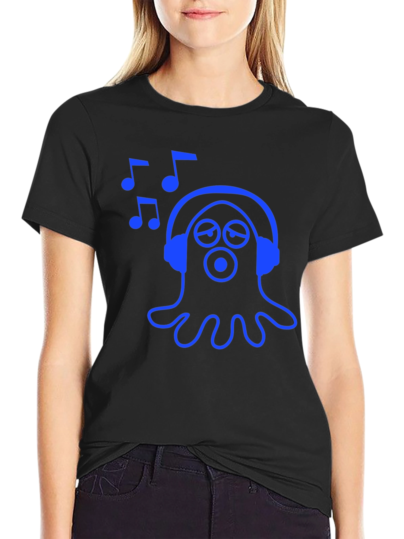 Cool Octopus DJ Graphic Tee - Black Cotton T-Shirt