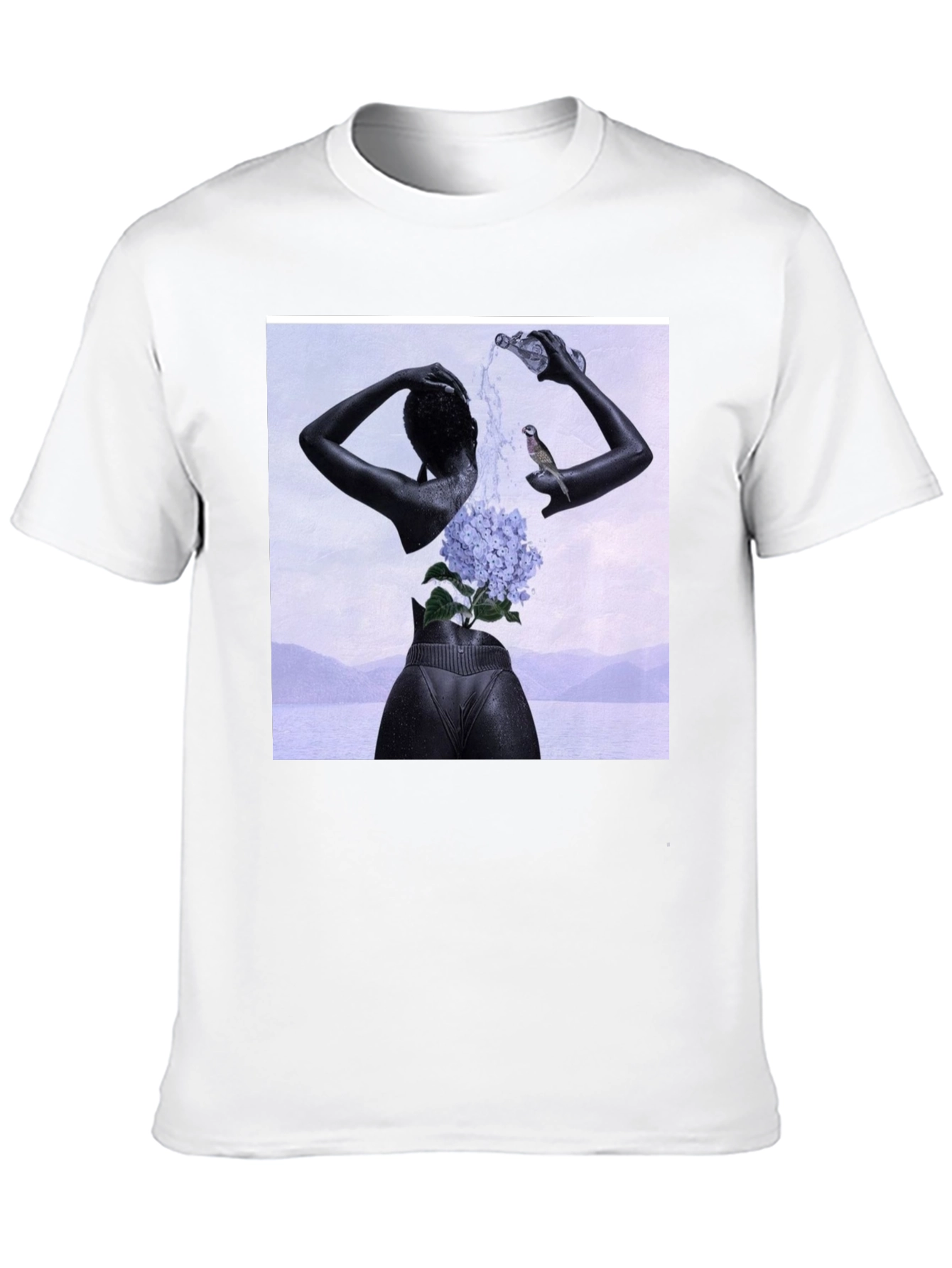 Abstract Art Print Black T-Shirt