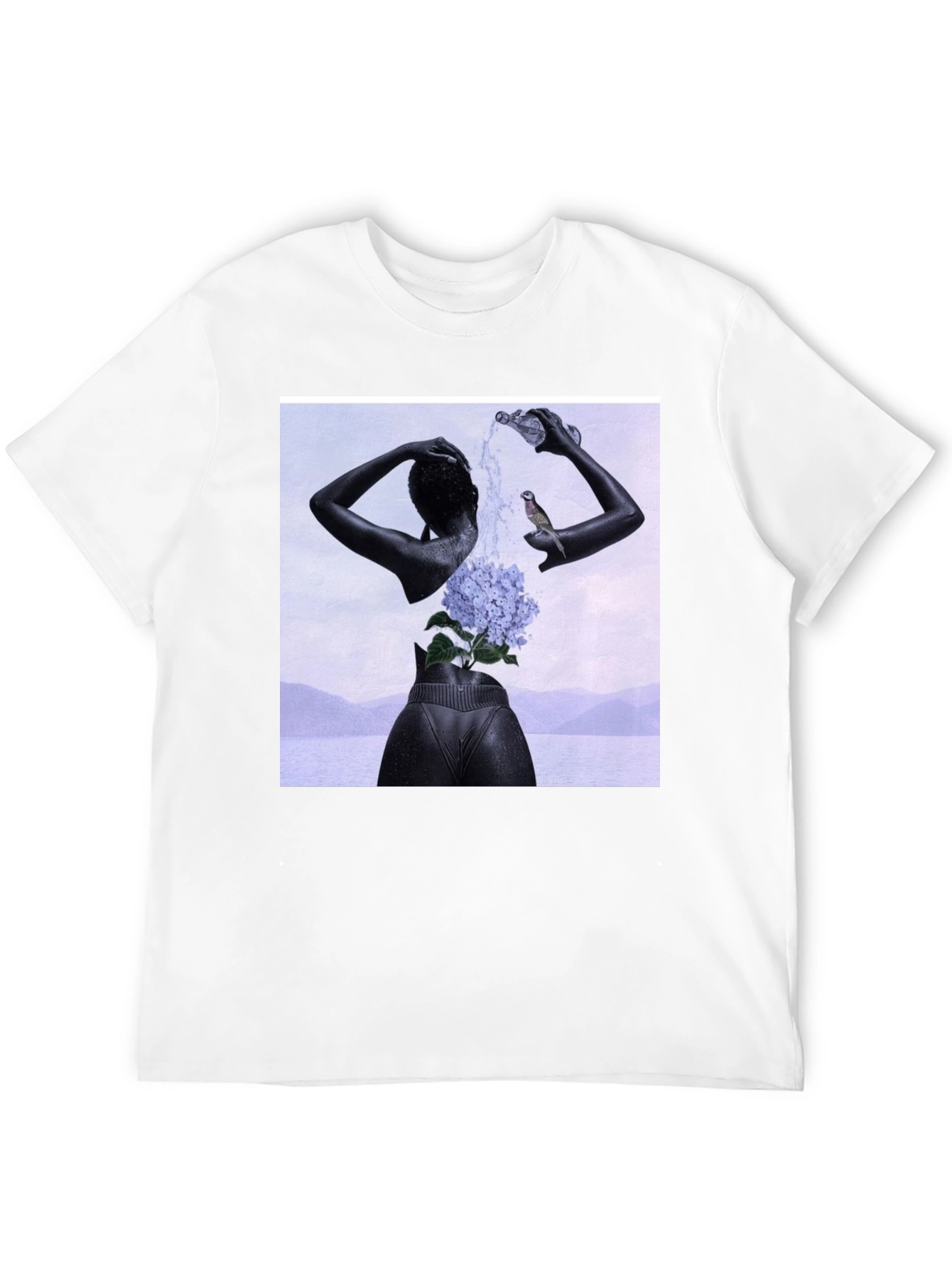 Abstract Art Print Black T-Shirt